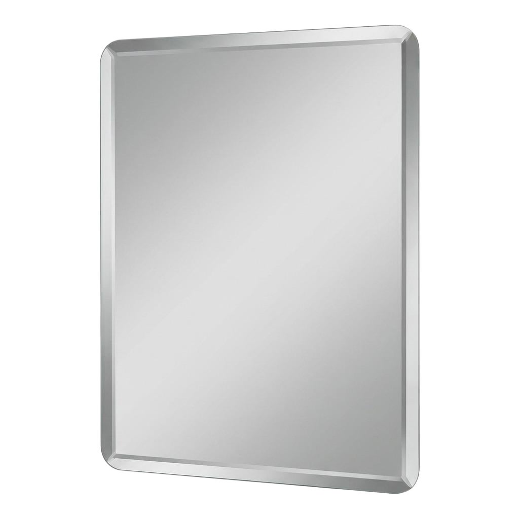 Specchio da parete quadrato smussato senza cornice, design moderno realizzato a mano in vendita