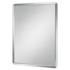 Miroir mural artisanal sans cadre à bords biseautés, design moderne, 50 x 50 cm