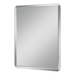Specchio da parete quadrato smussato senza cornice, design moderno realizzato a mano