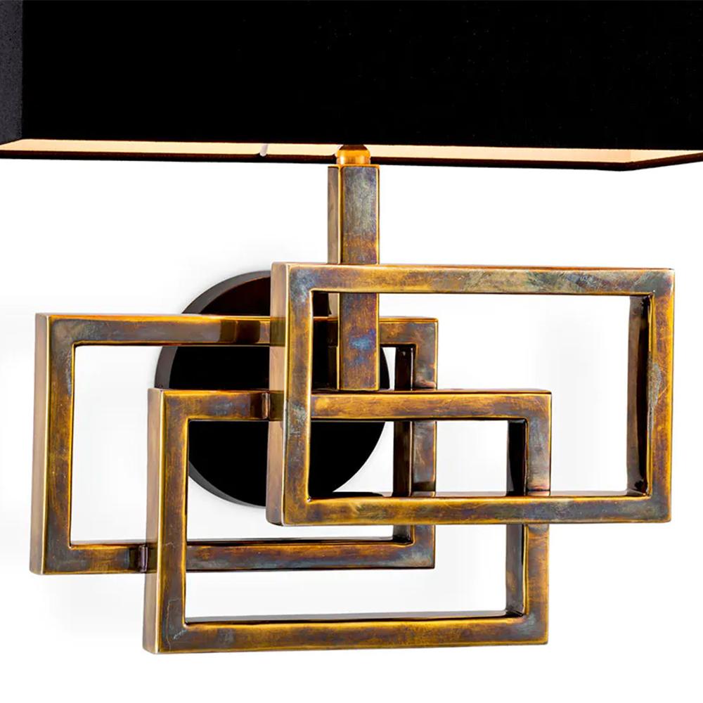 Lámpara de pared Frames en latón pulido o en acabado níquel Pulido en venta