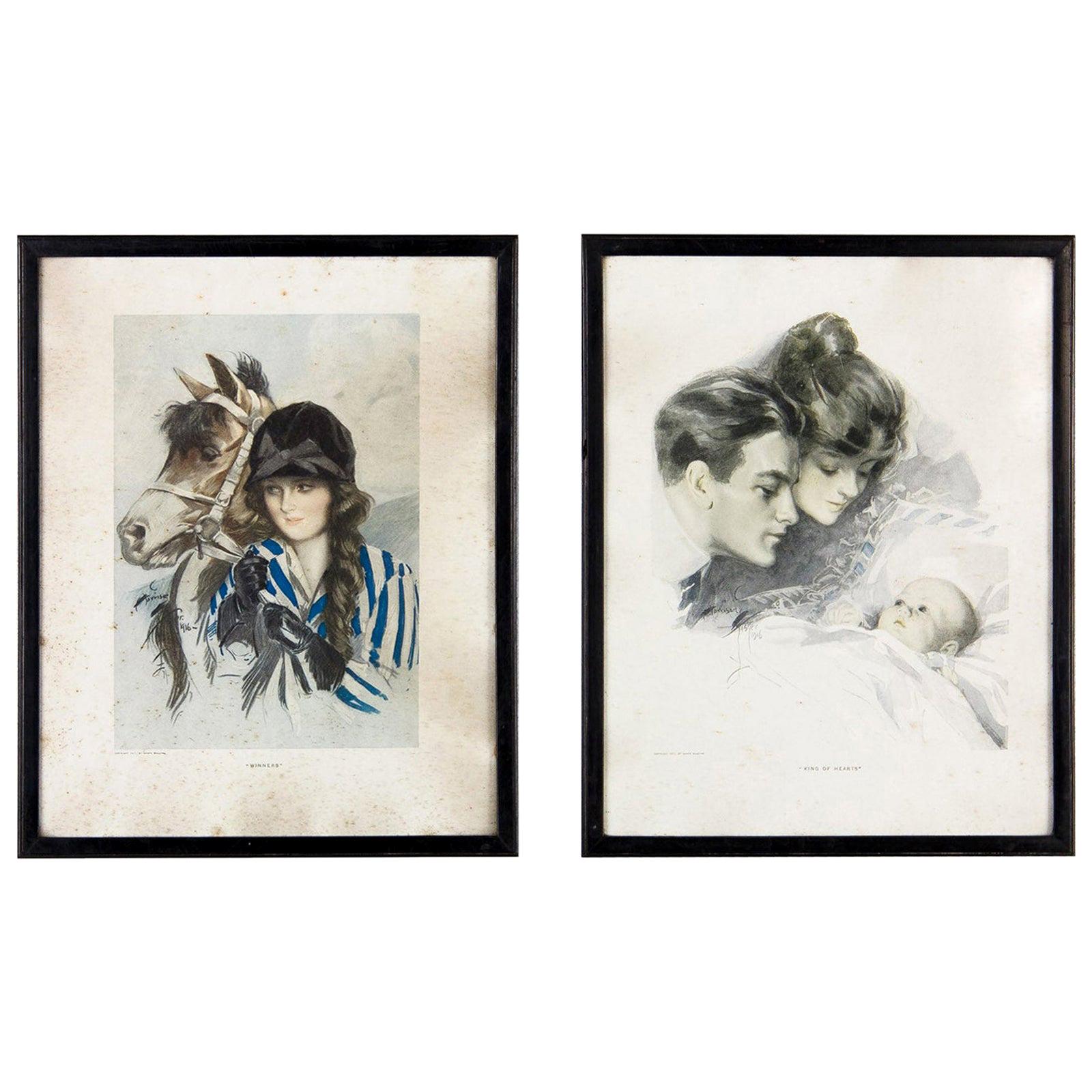 Frames with Nash Magazine Prints, England, Early 1900s For Sale