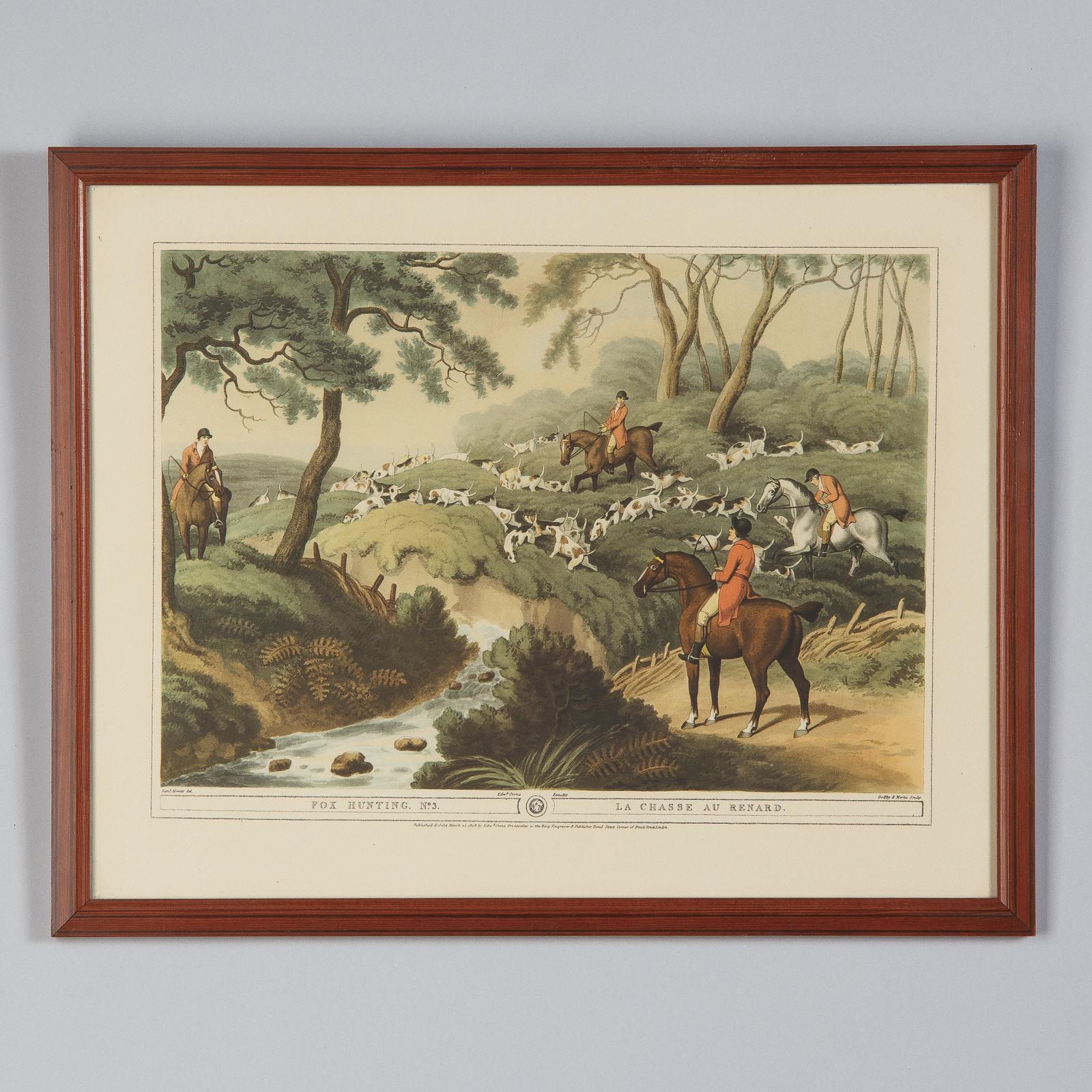 Frames with Prints of Hunting Scenes, England, 20th Century 3