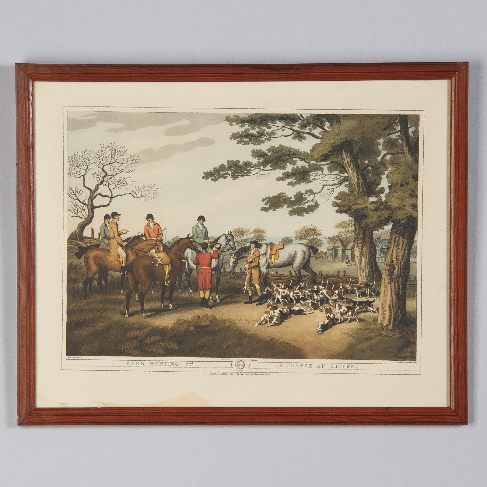 Frames with Prints of Hunting Scenes, England, 20th Century 7