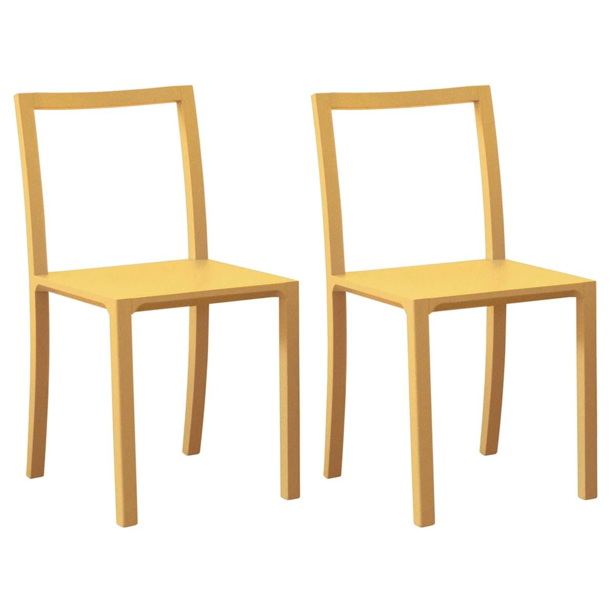 Framework Set of 2 Dark Yellow Chairs by Steffen Kehrle