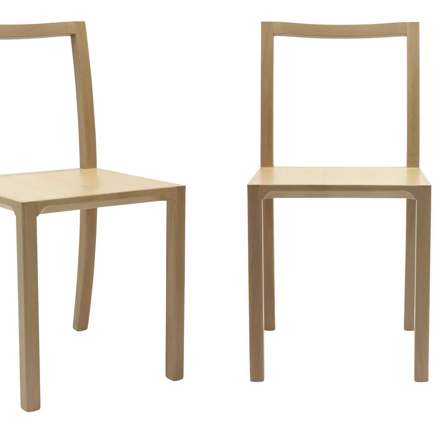 Italian Framework Set of 2 White Chairs by Steffen Kehrle
