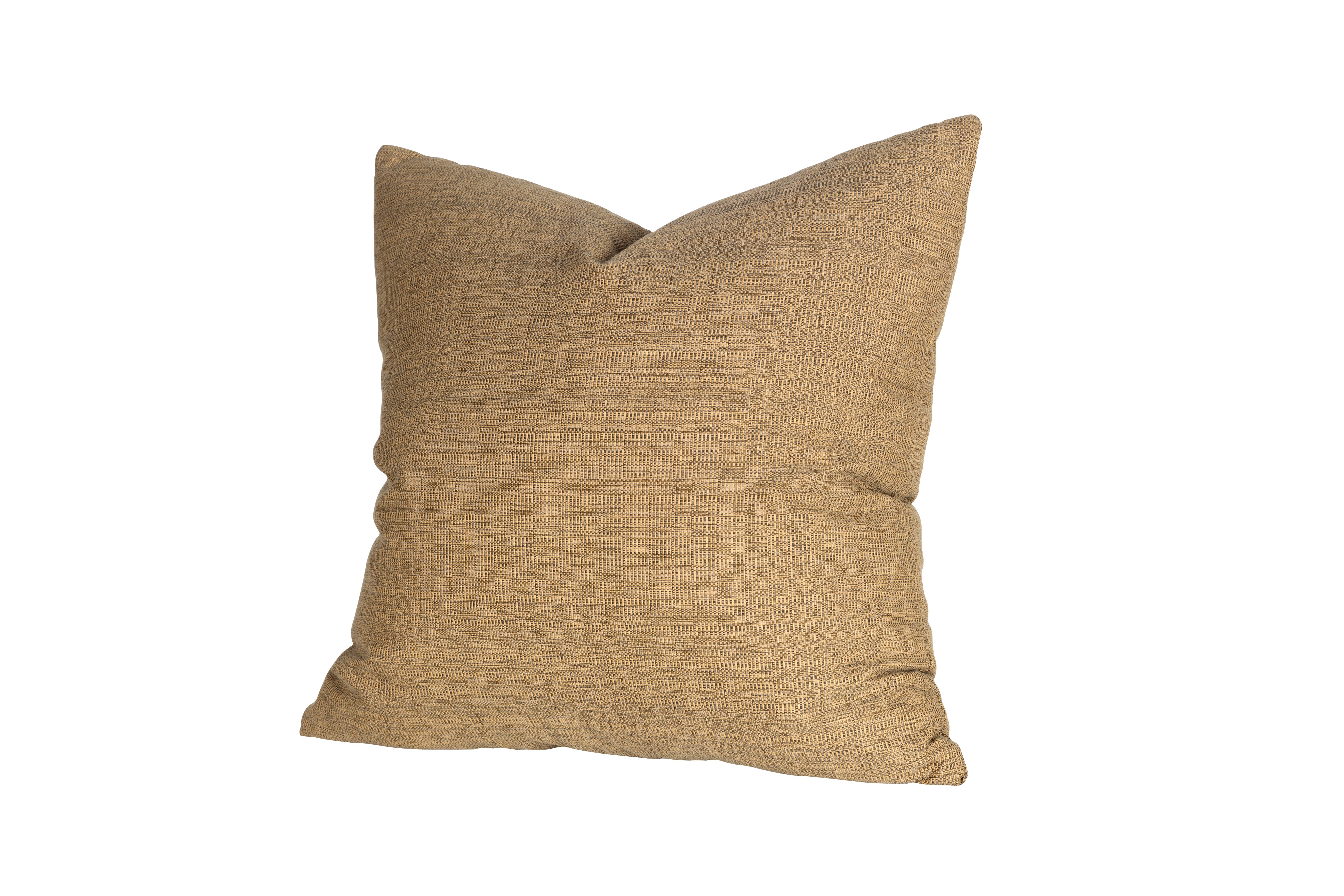 Mid-Century Modern Frameworks by Brendan Bass Pillow in Neutral Camel Vintage Fabric For Sale