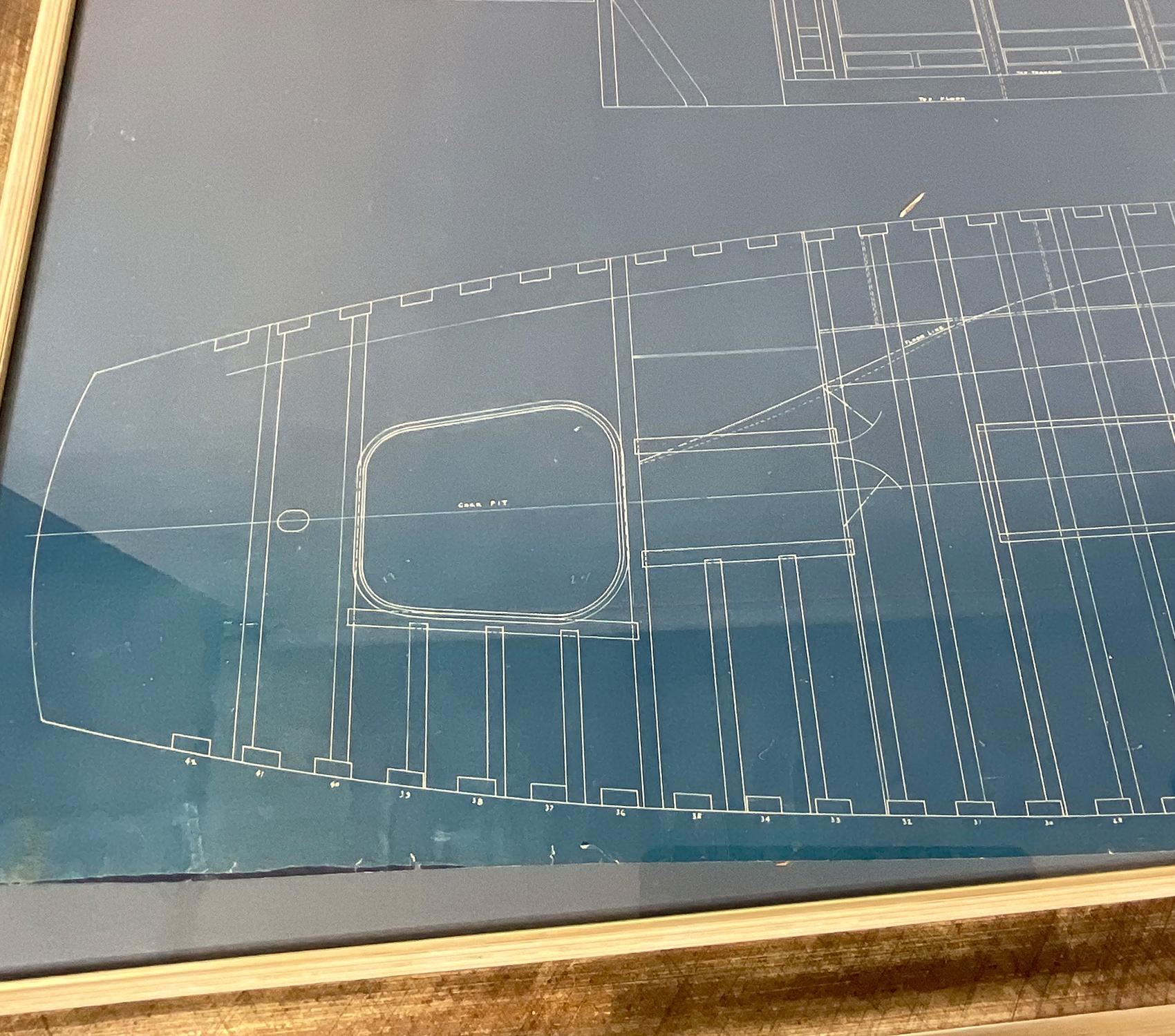 Paper Framing Blueprint For The Yacht 