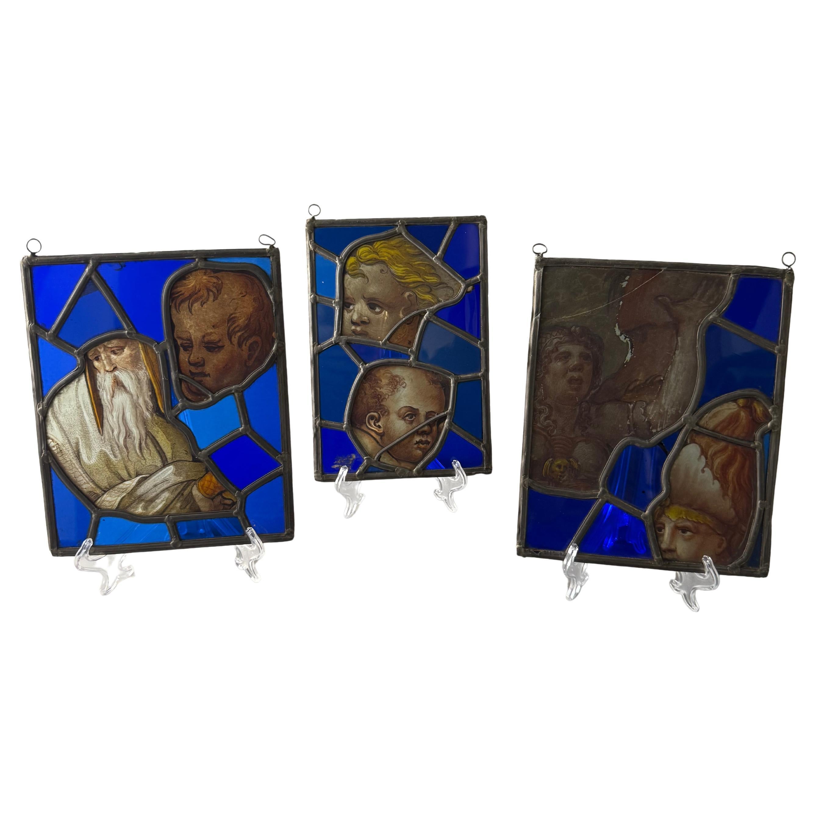 Frammenti di vetrate dipinte - periodo XVI secolo