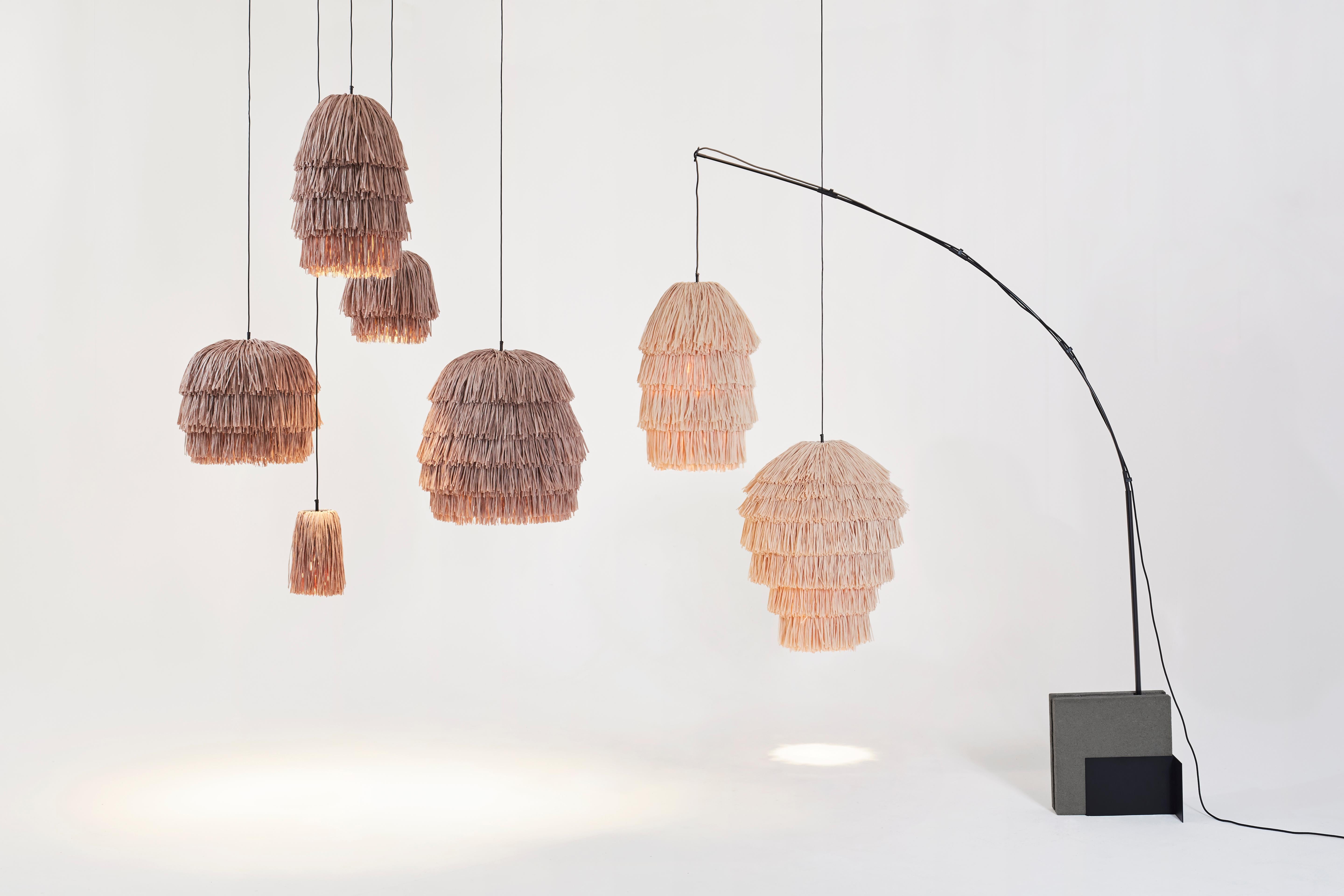 Fran AS Beige raffia pendant lamp In New Condition For Sale In Berlin, BE
