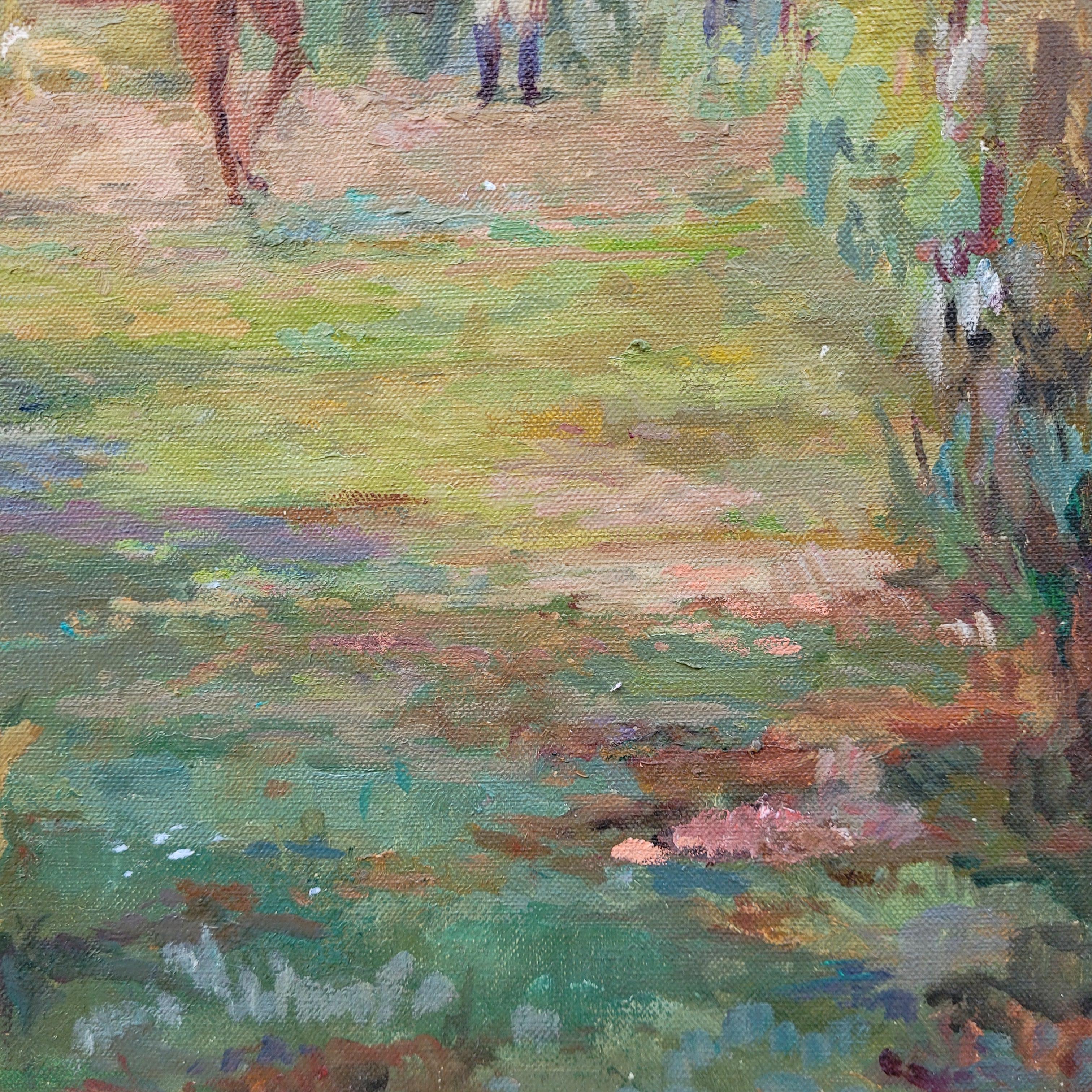 Öl auf Leinwand Pferde 