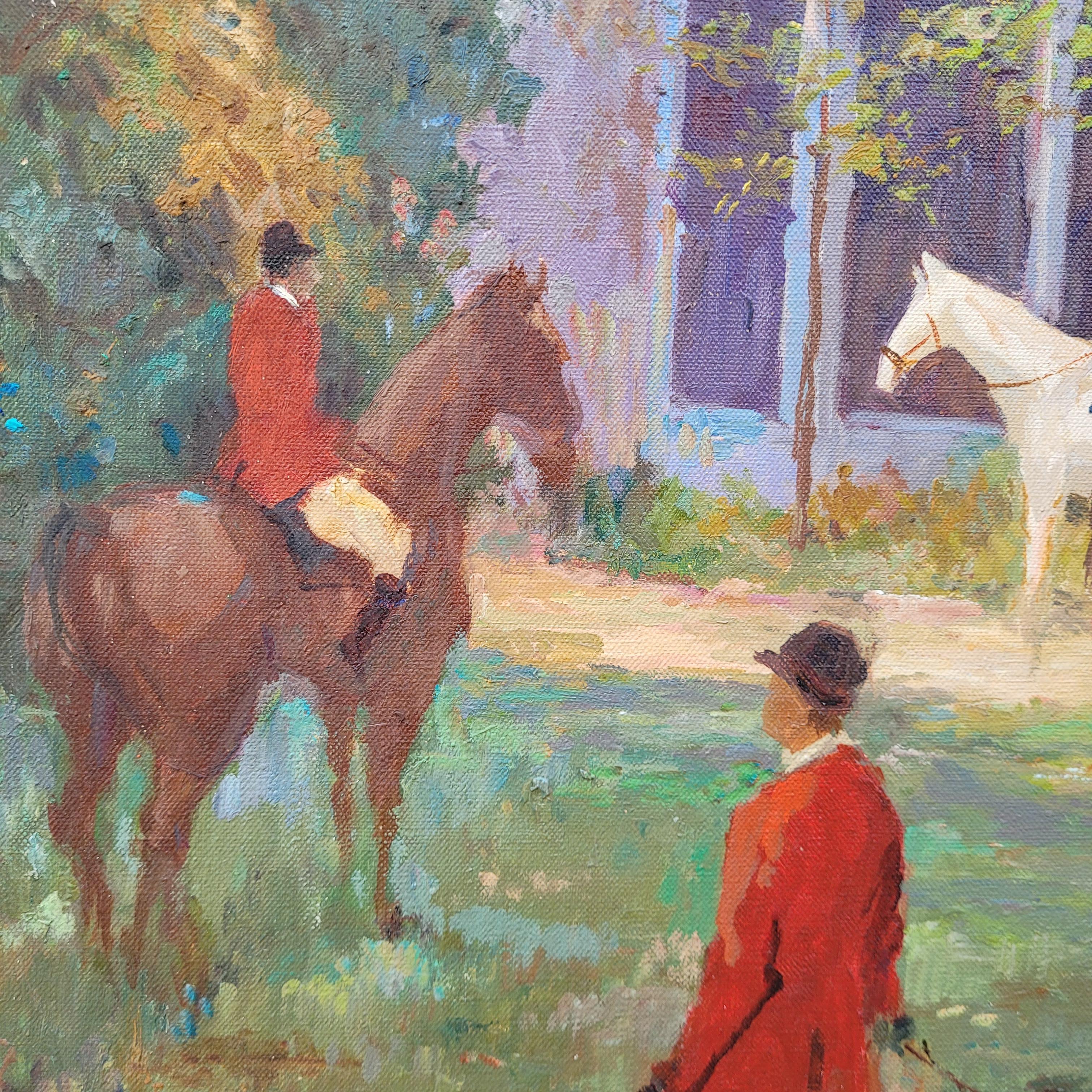 Öl auf Leinwand Pferde 