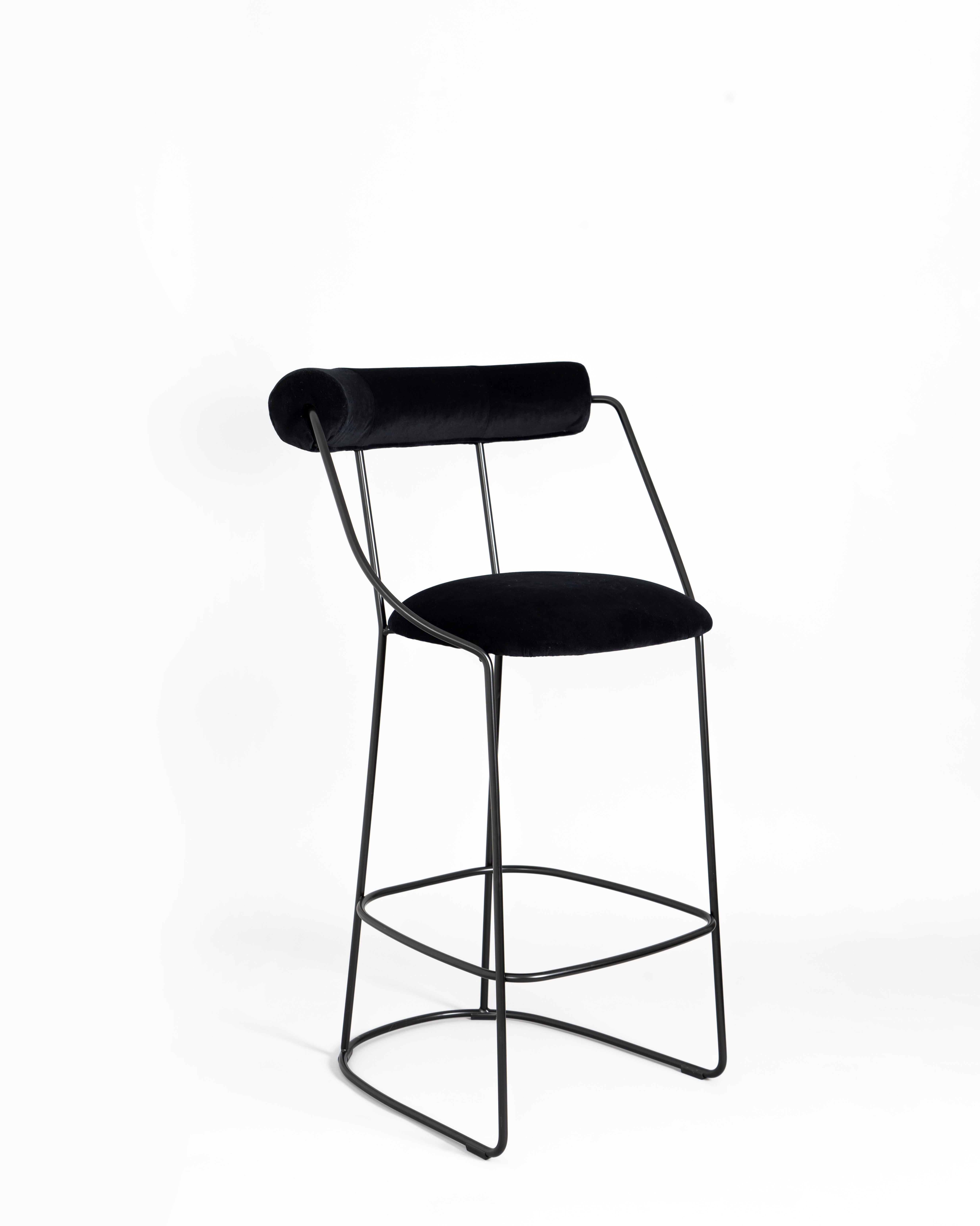 Other Fran Black Stool by LapiegaWD For Sale