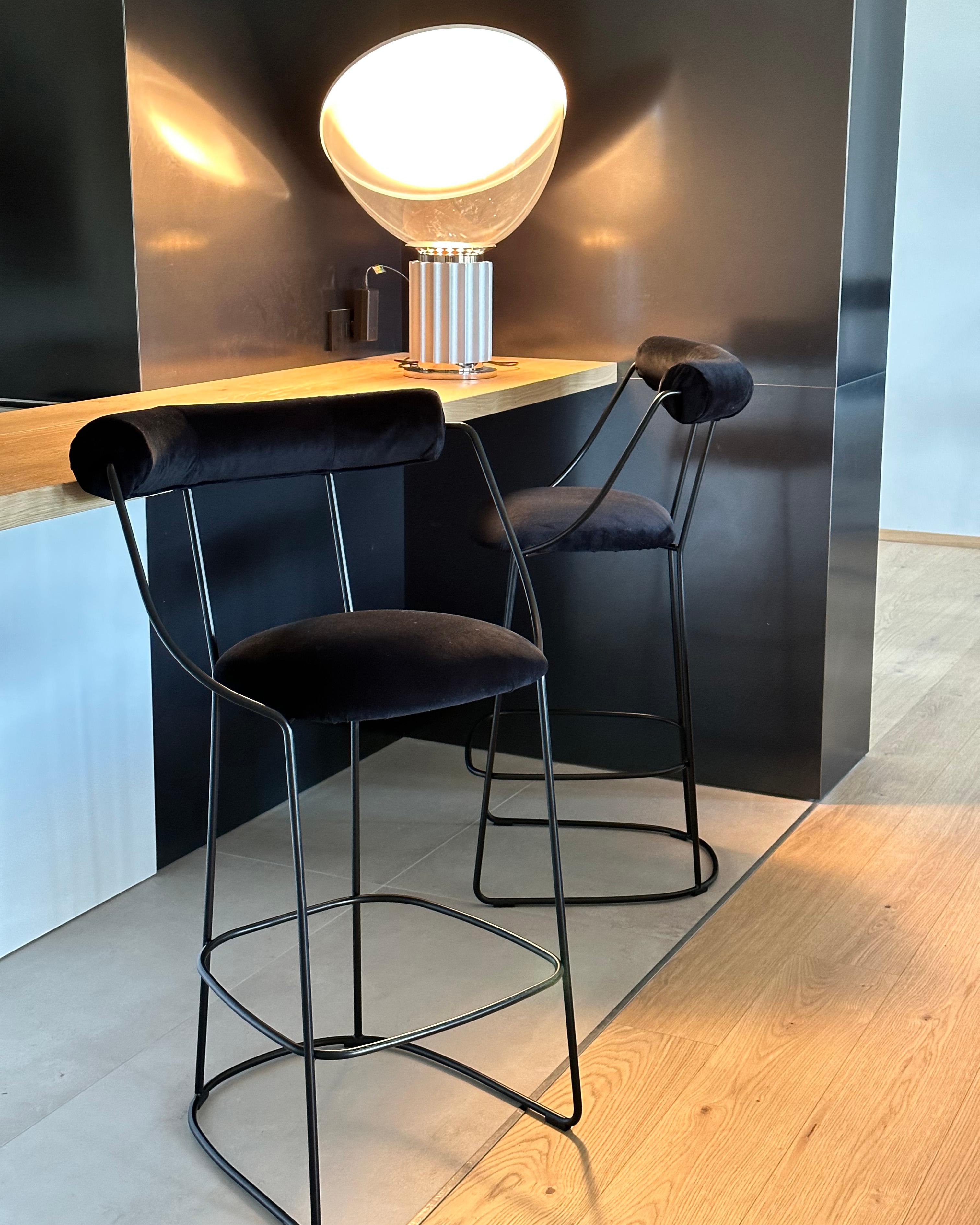 Contemporary Fran Black Stool by LapiegaWD For Sale
