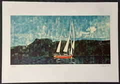 Sky Day Sailboat Litografia firmata in edizione limitata