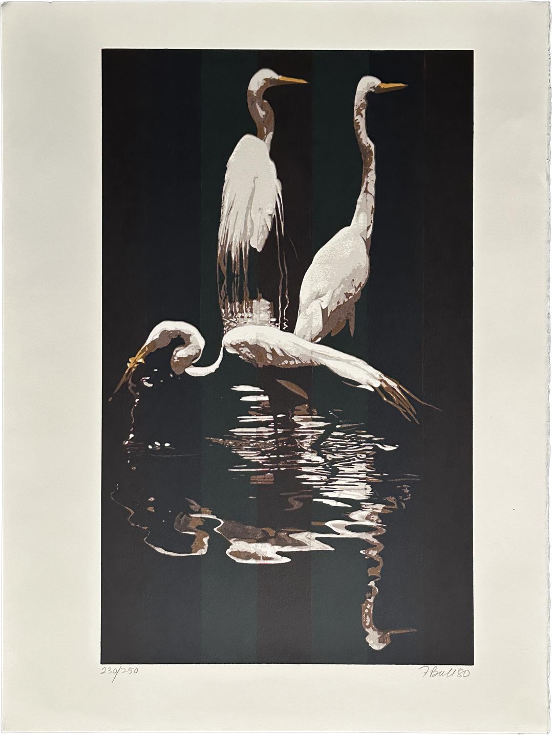 Tre aironi del 1980, serigrafia firmata in edizione limitata