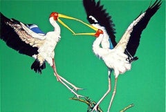 Two Storks, 1980 Limited Edition Silkscreen, Fran Bull