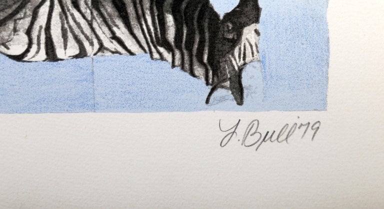 Zebras - Photorealist Print by Fran Bull