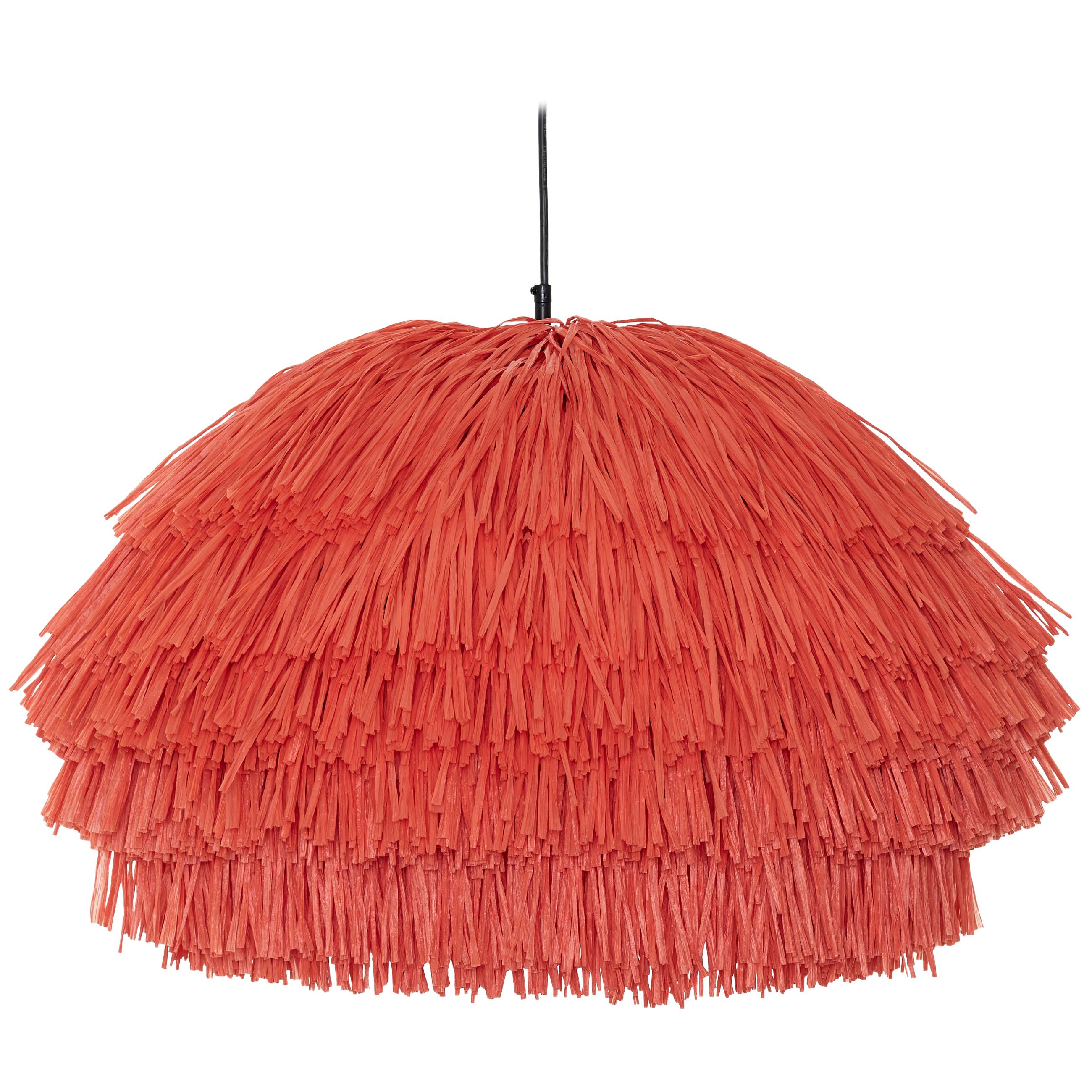 Fran CS Contemporary Floor Light in Raffia, Copper and Steel by Llot Llov  For Sale at 1stDibs