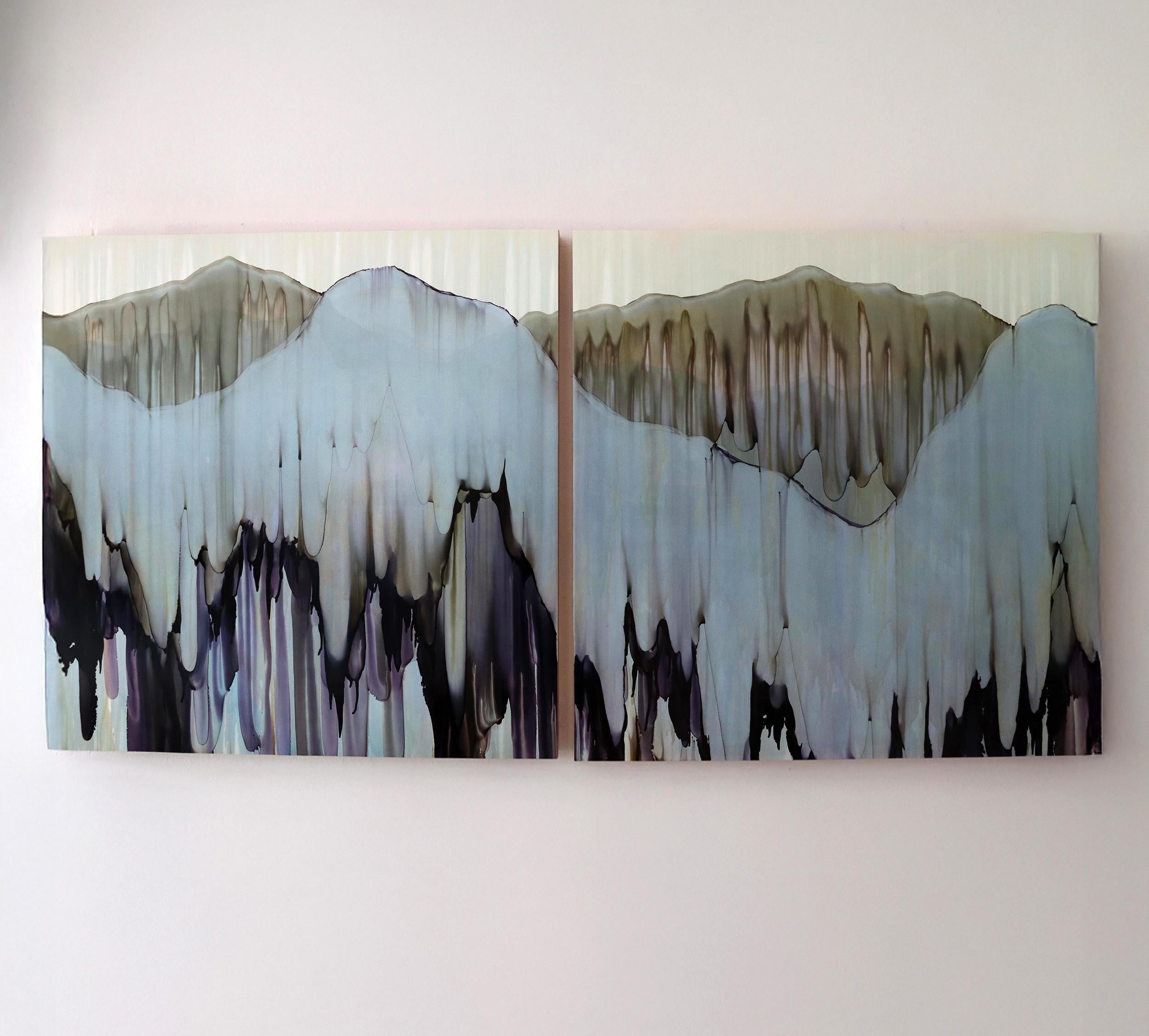 The weight of grief by F. Duncan contemporary abstract ink painting