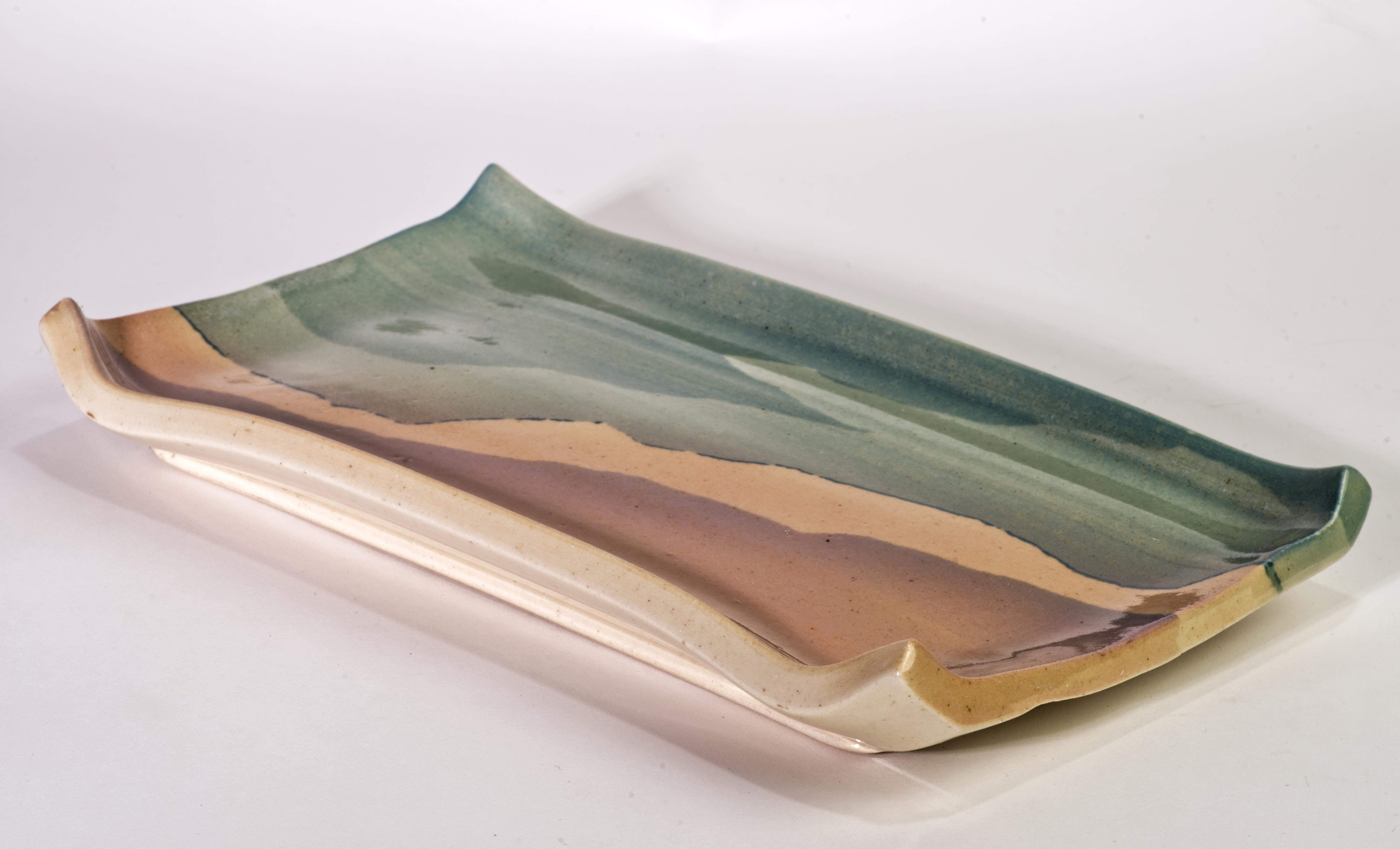 Fran Hogan, 6er-Set Servierplatten, New Mexico Studio Art Pottery (amerikanisch) im Angebot