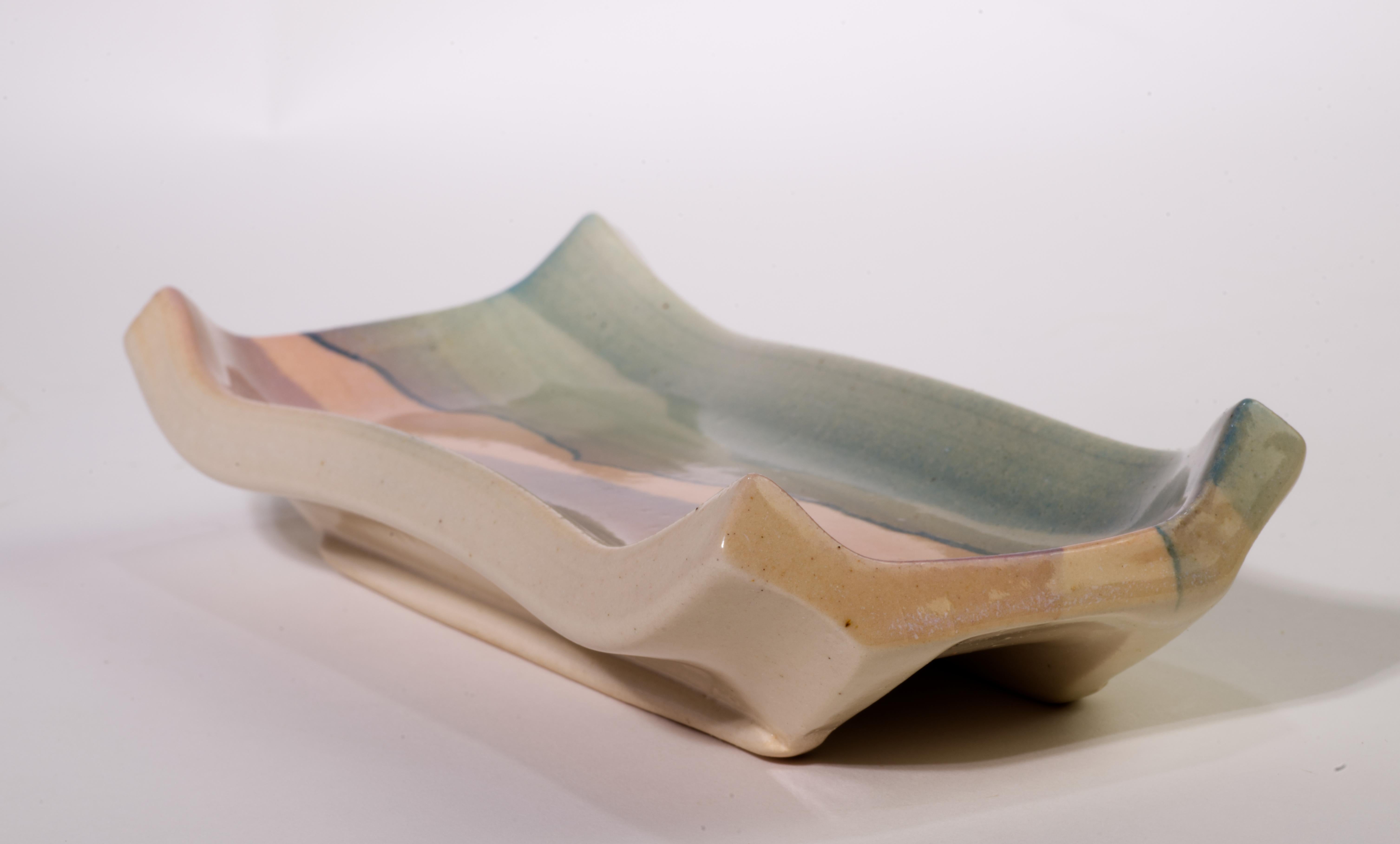 Fran Hogan, 6er-Set Servierplatten, New Mexico Studio Art Pottery im Zustand „Gut“ im Angebot in Clifton Springs, NY