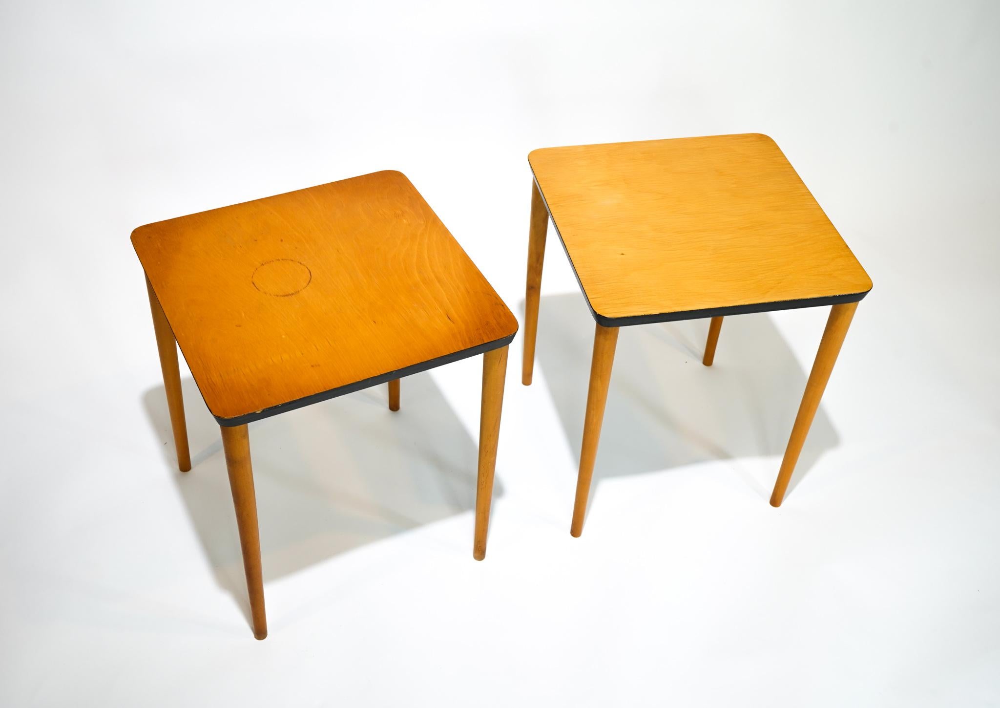Mid-Century Modern Fran Hosken Wood Side Tables