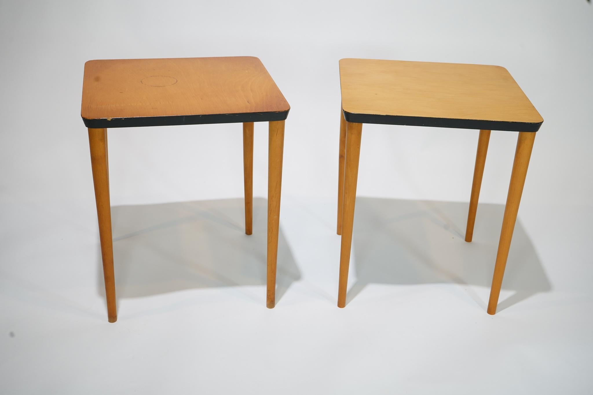 Fran Hosken Wood Side Tables In Good Condition In Chalk Hill, PA