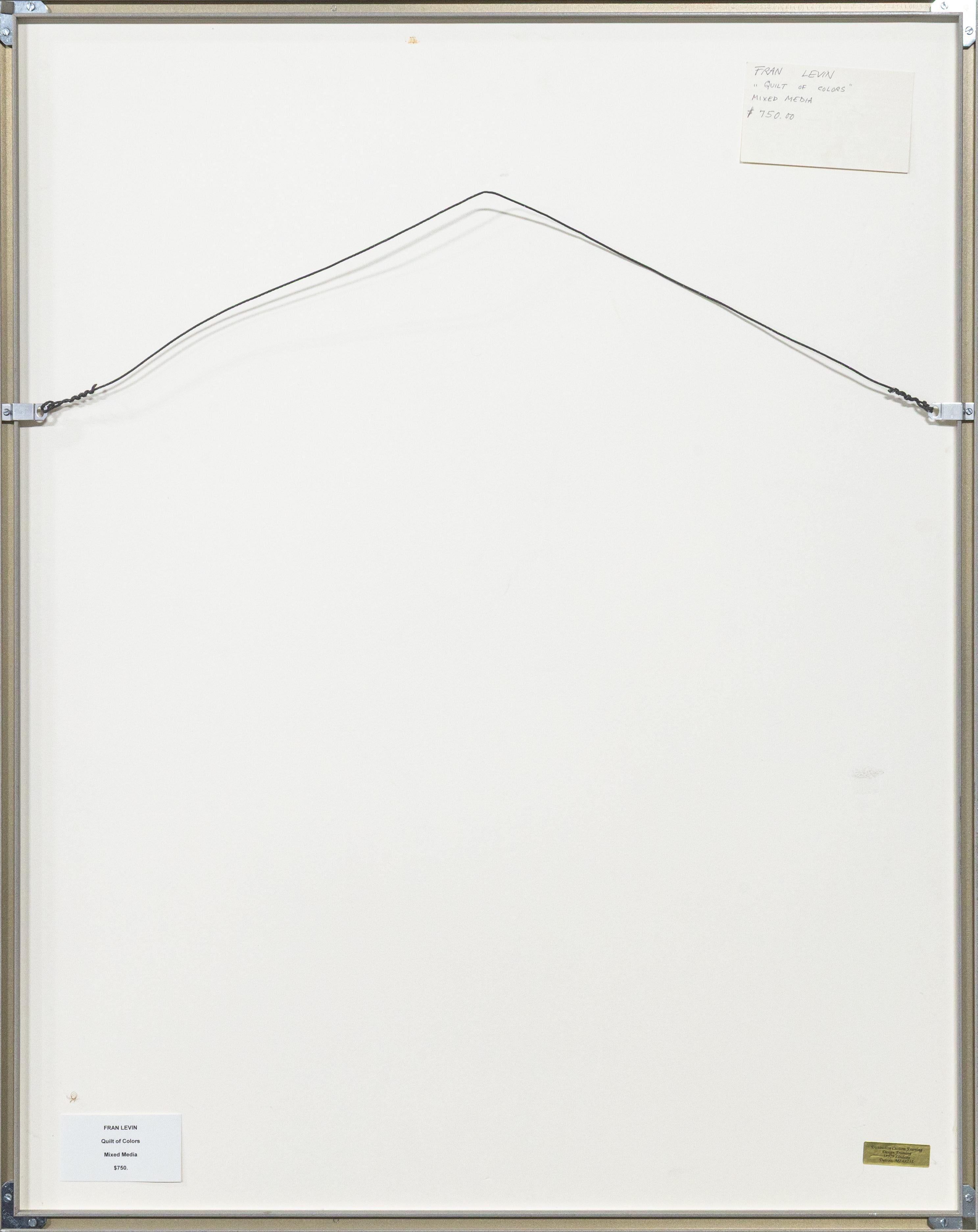 Fran Levin - Ohne Titel (Abstraktes Fenster), ca. 1980er Jahre Signiertes modernistisches Aquarell im Angebot 2