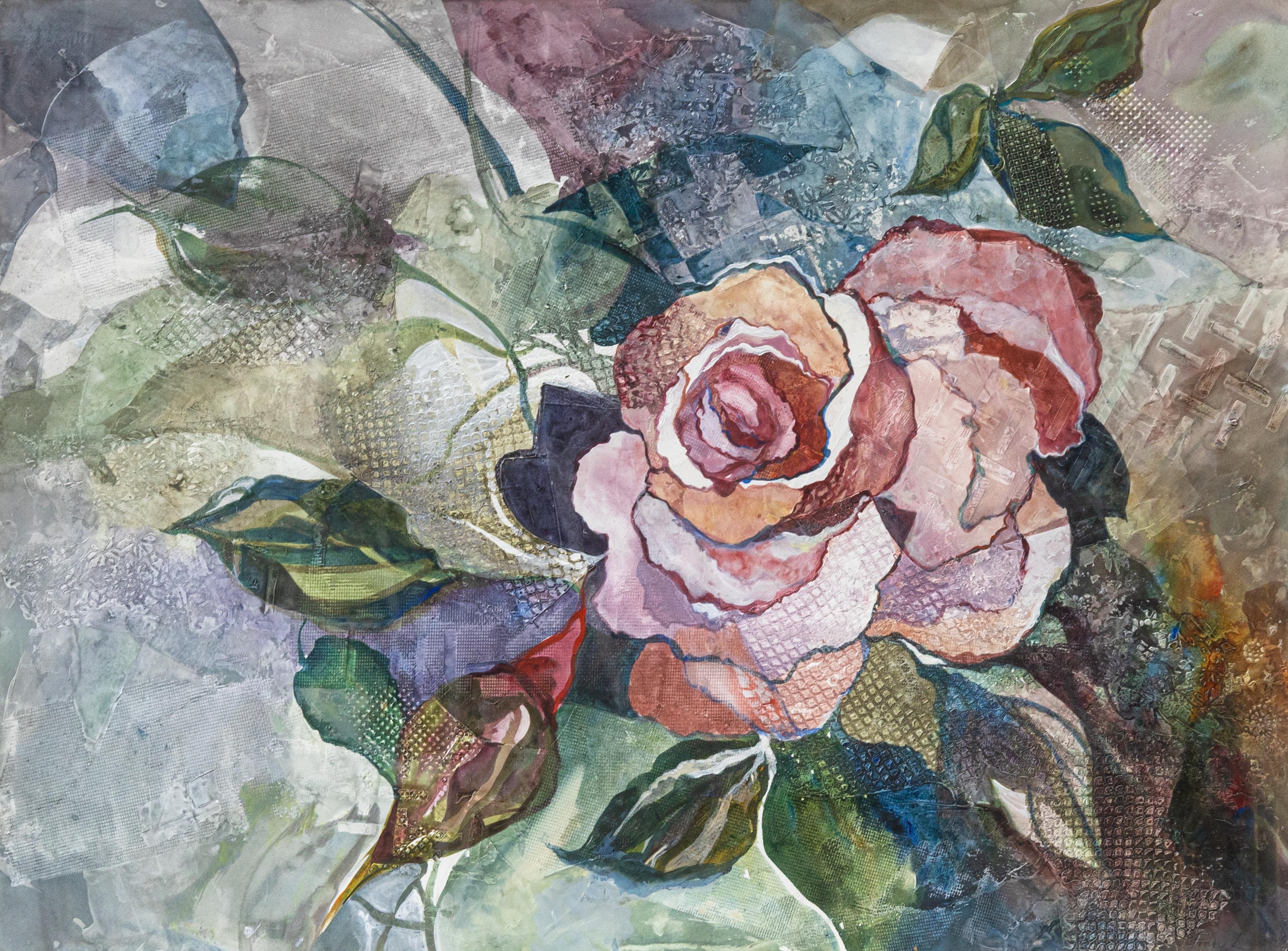 North American Fran Levin - Untitled (Rose), c. 1980s Signed Modern Watercolor on Paper Framed For Sale