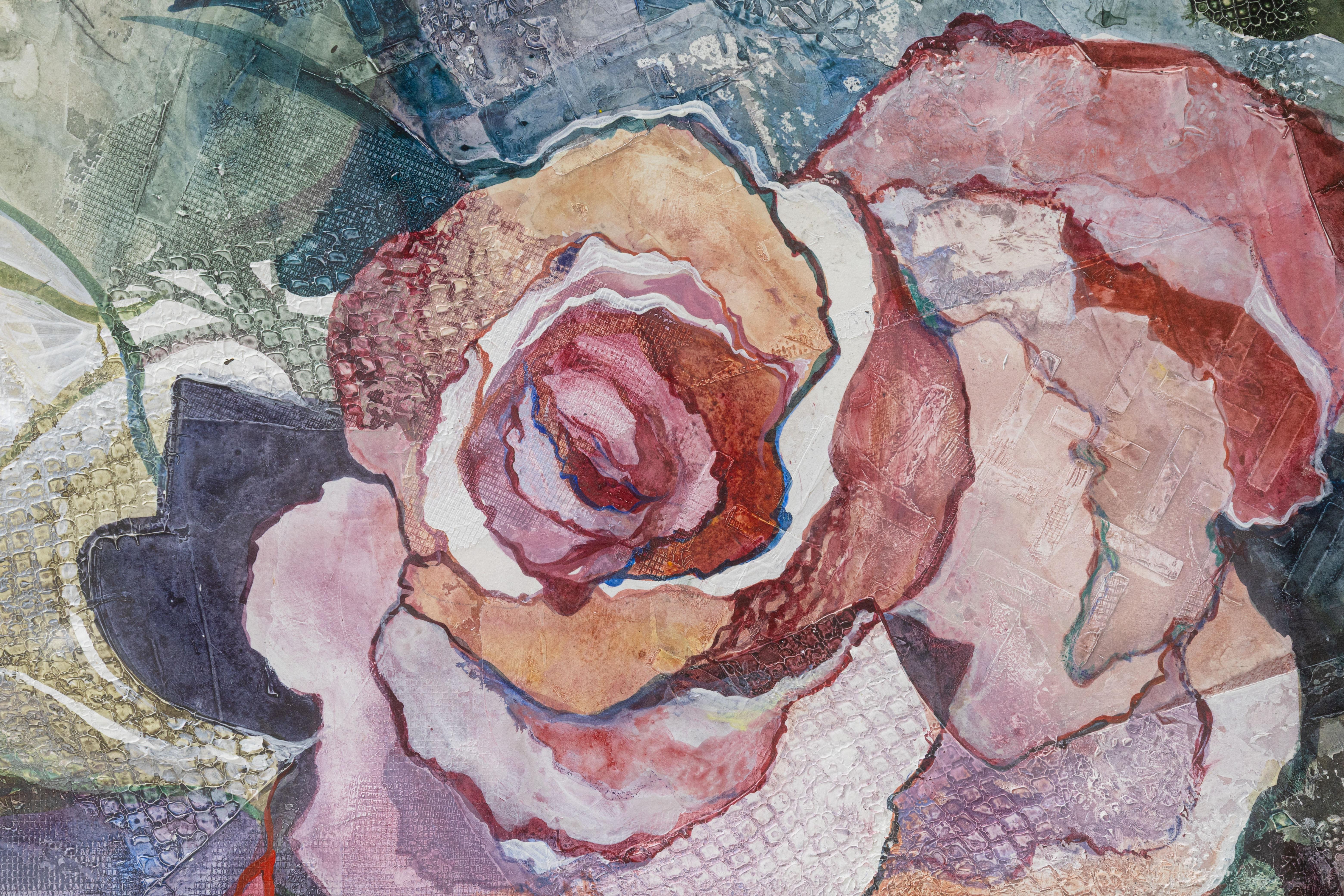 Late 20th Century Fran Levin - Untitled (Rose), c. 1980s Signed Modern Watercolor on Paper Framed For Sale