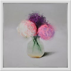 Flores Lilas (Lilas), nature morte de l'artiste contemporain espagnol Fran Mora