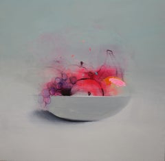 Frutero (Fruit Bowl), Oil and Paper on Canvas by Spanish Artist Fran Mora