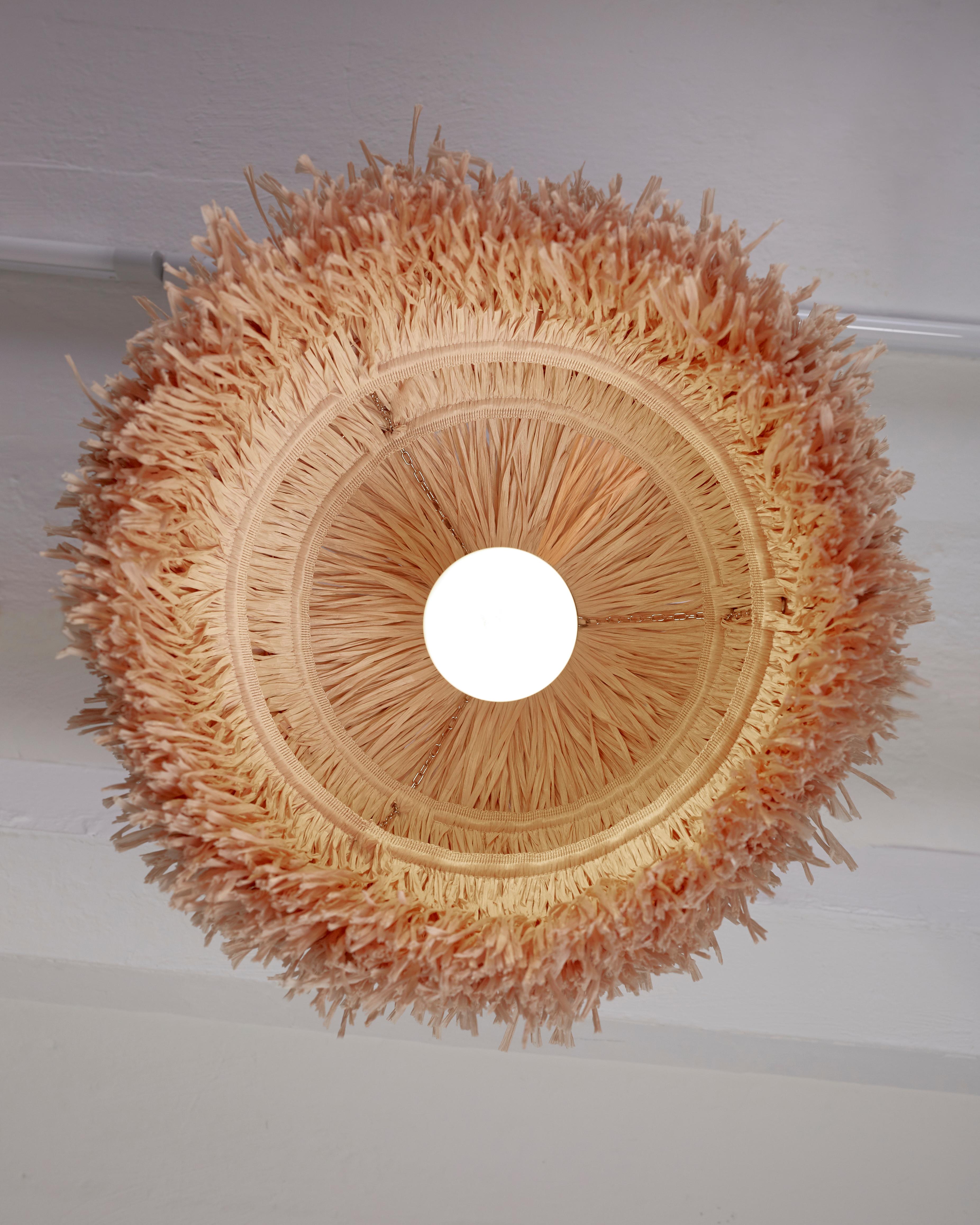 Fran RS Beige raffia pendant lamp In New Condition For Sale In Berlin, BE
