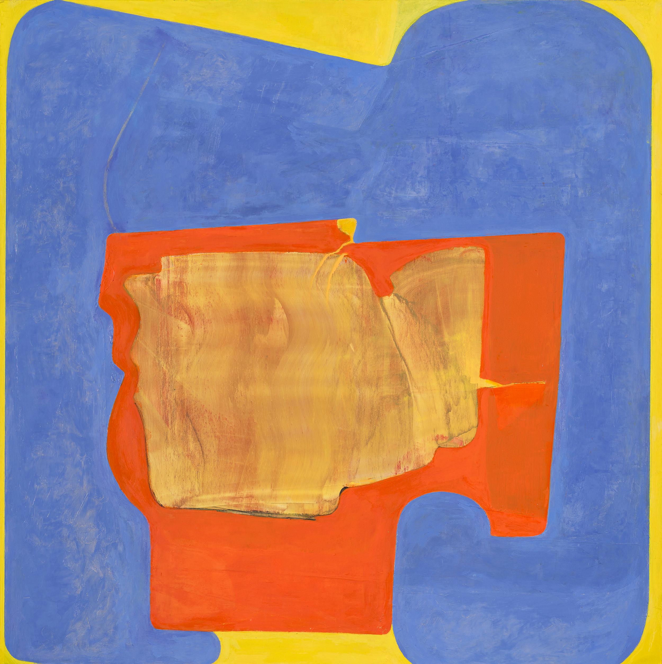 Fran Shalom Abstract Painting - "Misfit" 2025, Oil on wood, 24 x 24 in.