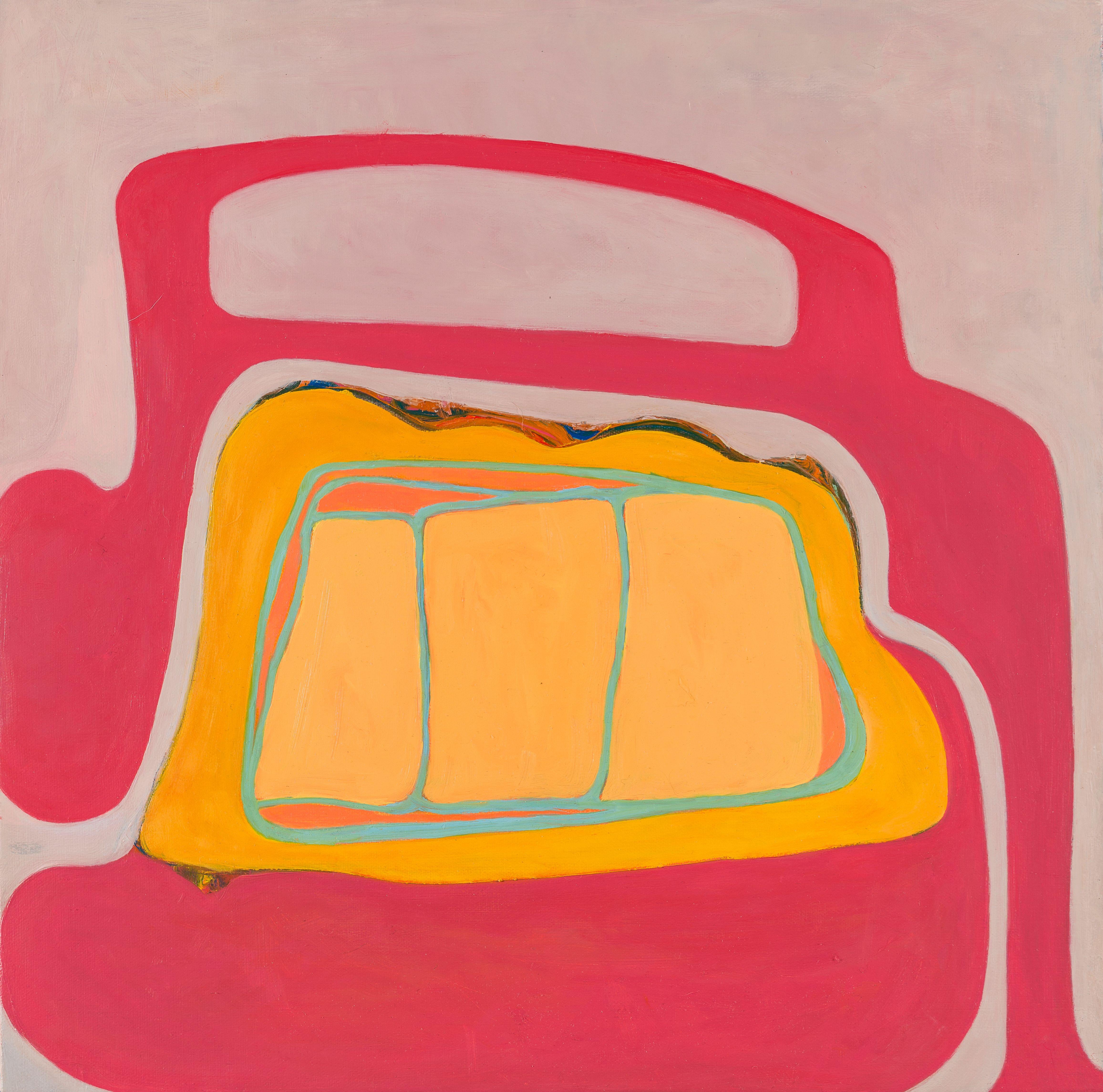 "Toothy" 2025 Oil on canvas 16 x 16 in.