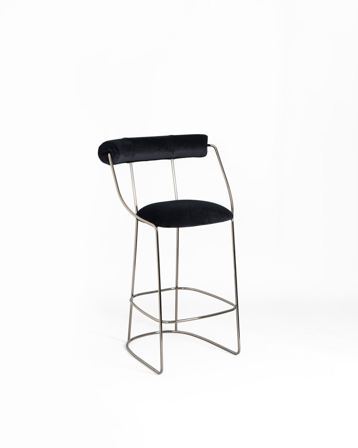 Fran Stool by GIROTTI ENRICO
Dimensions: W 64 x D 51 x H 101 cm
Materials: Steel, Upholstery.
Weight: 8 Kg. 

Enrico Girotti is an industrial designer who has found in the word “maker” his most authentic form of expression. Graduated in Industrial