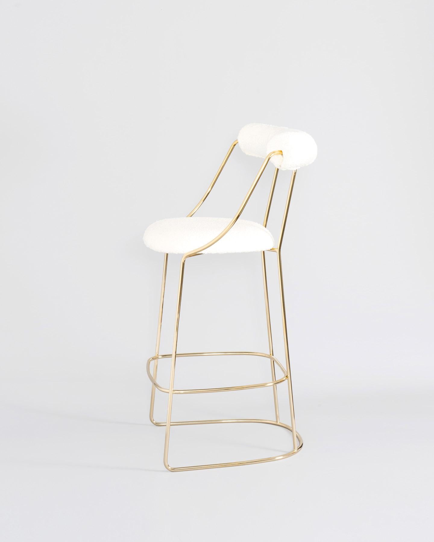 Steel Fran Stool by GIROTTI ENRICO For Sale