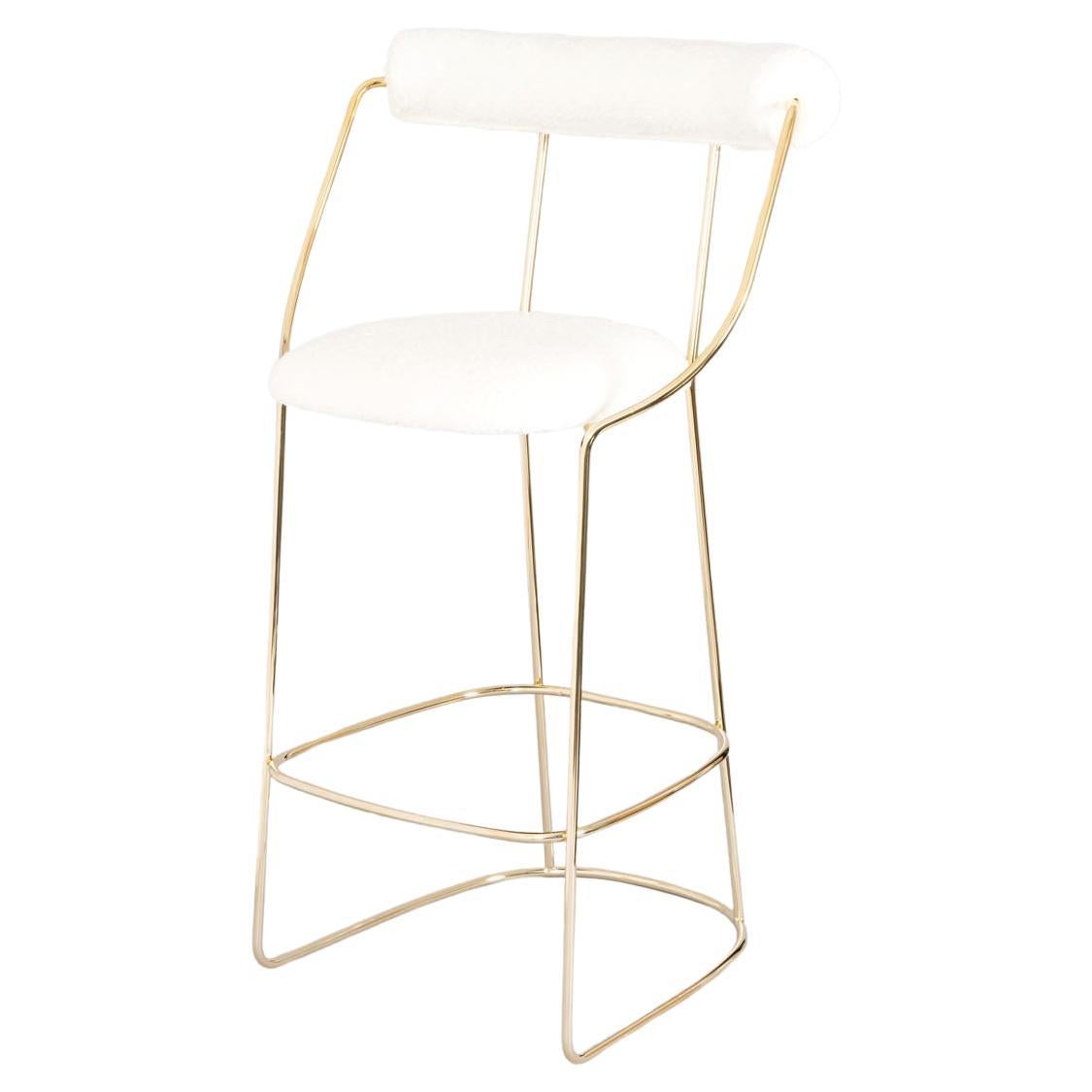 Tabouret Fran Gold,  Fabriqué en Italie par Edizioni Enrico Girotti