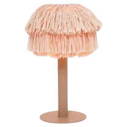 Fran Table Midi Beige raffia lamp For Sale