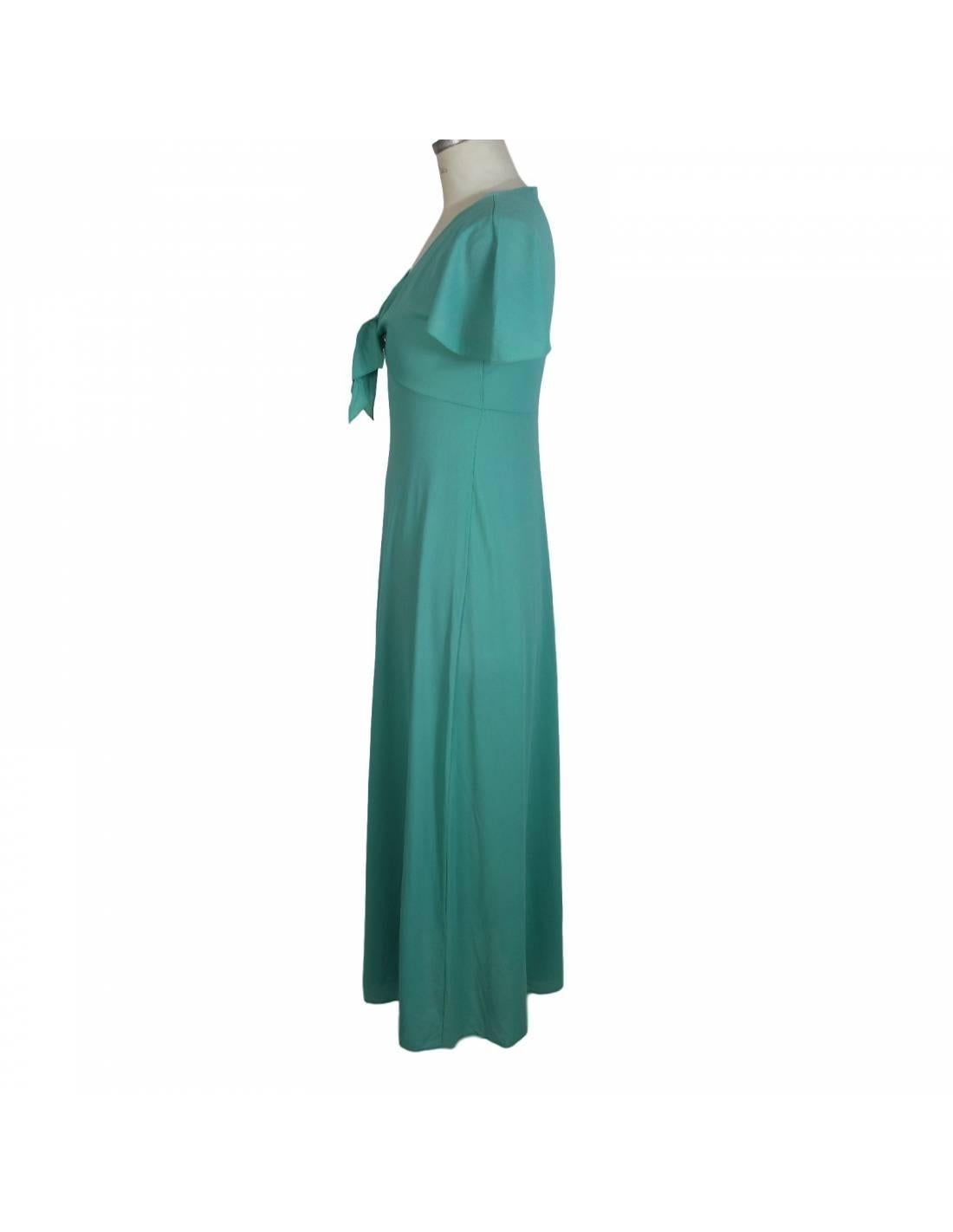 Franca Esz Wunster Imec Blue Long Sheath Dress In Good Condition In Brindisi, Bt