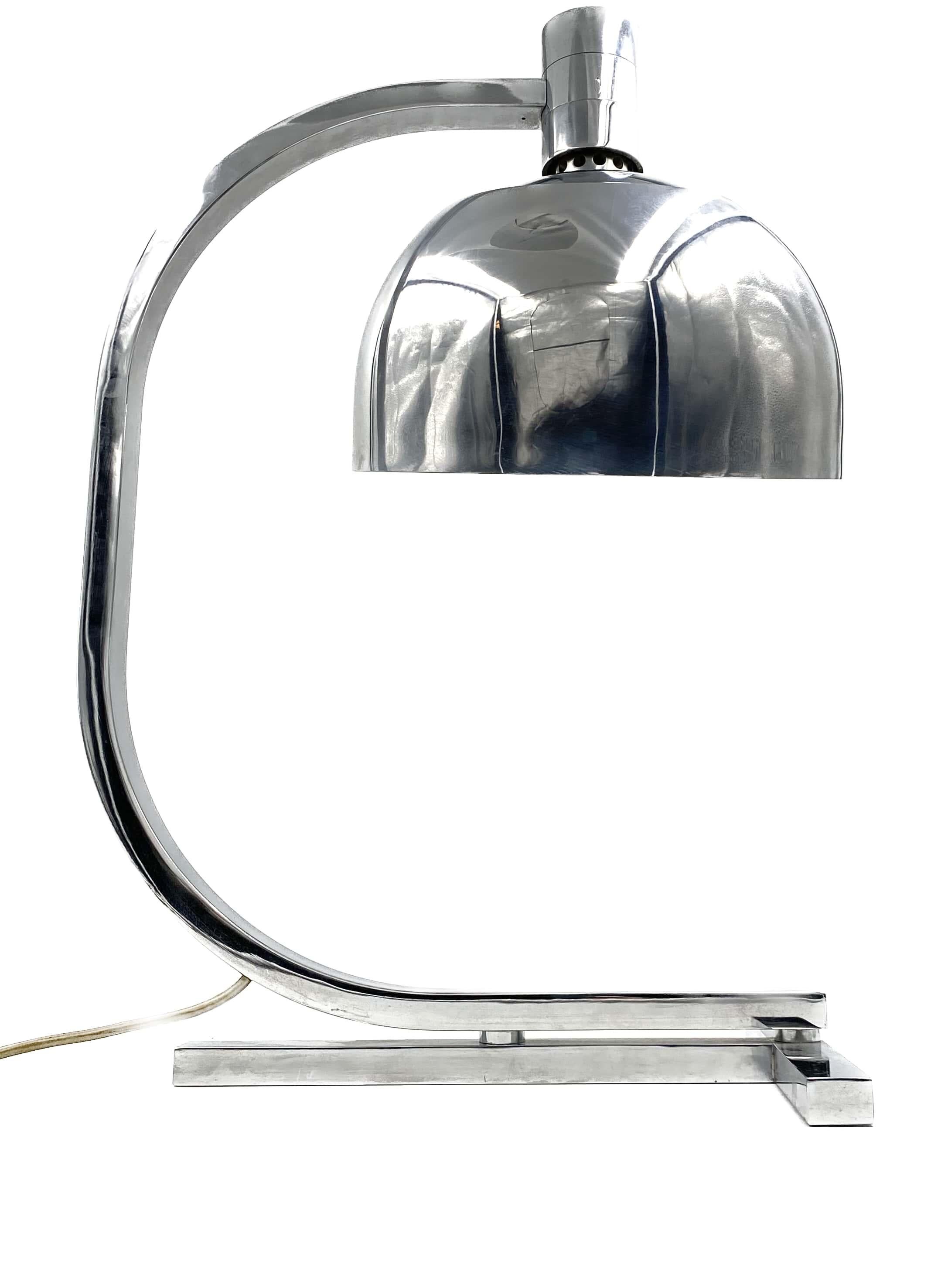 Franca Helg, Antonio Piva and Franco Albini AM/AS Chrome Table Lamp, Sirrah 1970 3