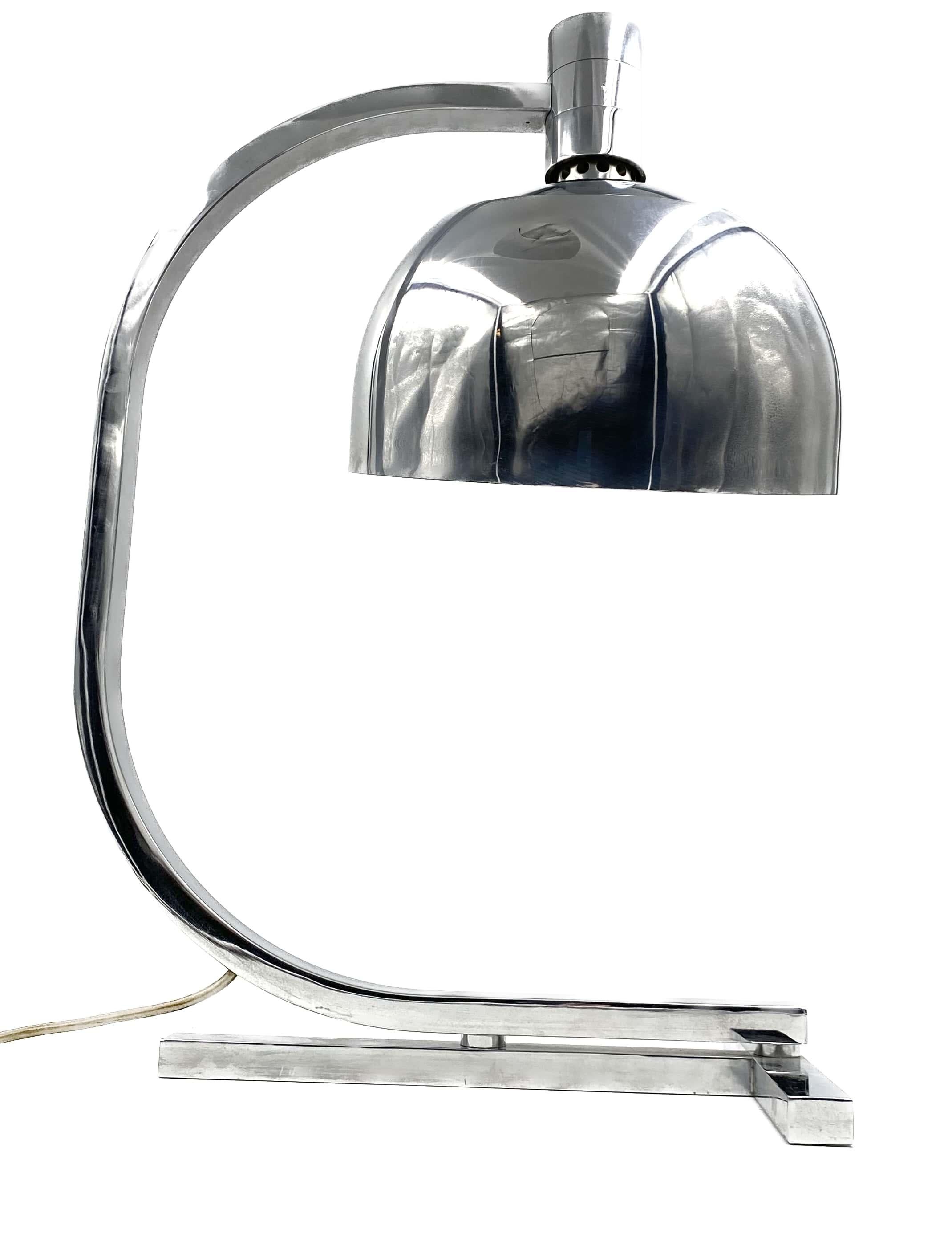 Franca Helg, Antonio Piva and Franco Albini AM/AS Chrome Table Lamp, Sirrah 1970 4