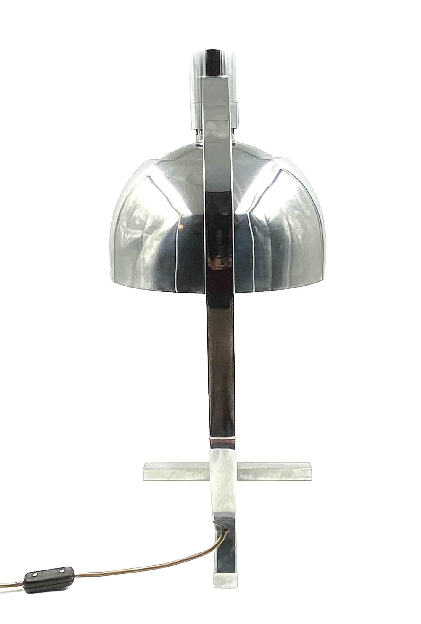 Franca Helg, Antonio Piva and Franco Albini AM/AS Chrome Table Lamp, Sirrah 1970 9