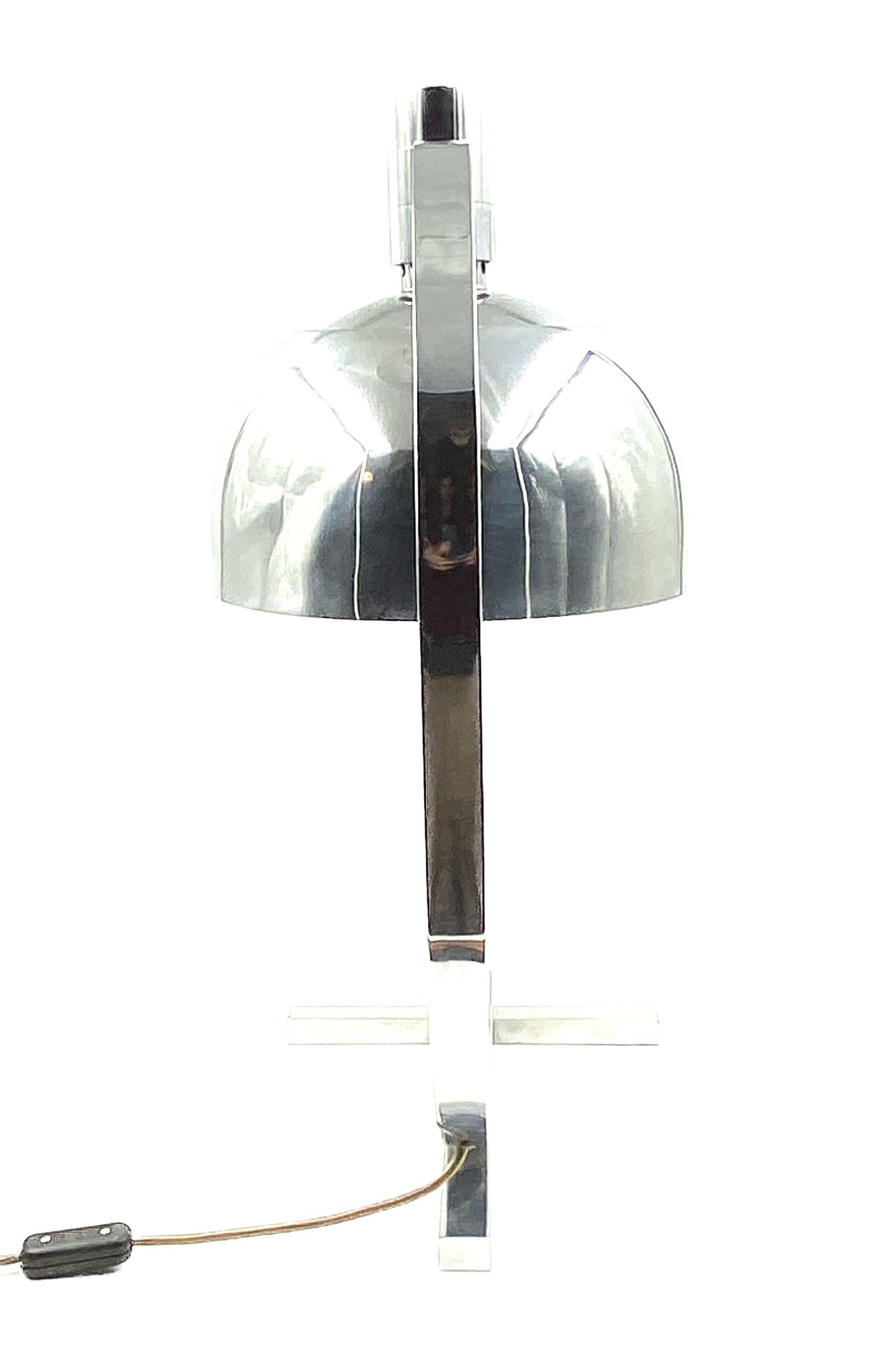 Franca Helg, Antonio Piva and Franco Albini AM/AS Chrome Table Lamp, Sirrah 1970 10