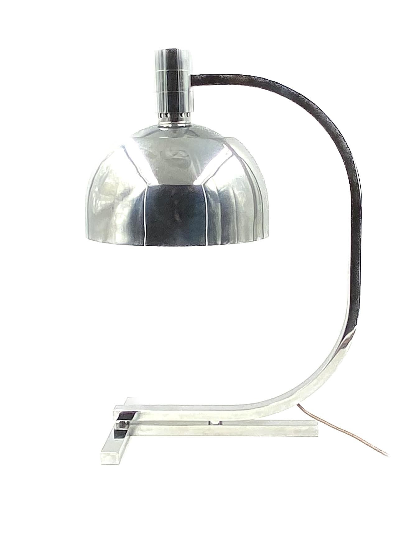 Franca Helg, Antonio Piva and Franco Albini AM/AS Chrome Table Lamp, Sirrah 1970 12