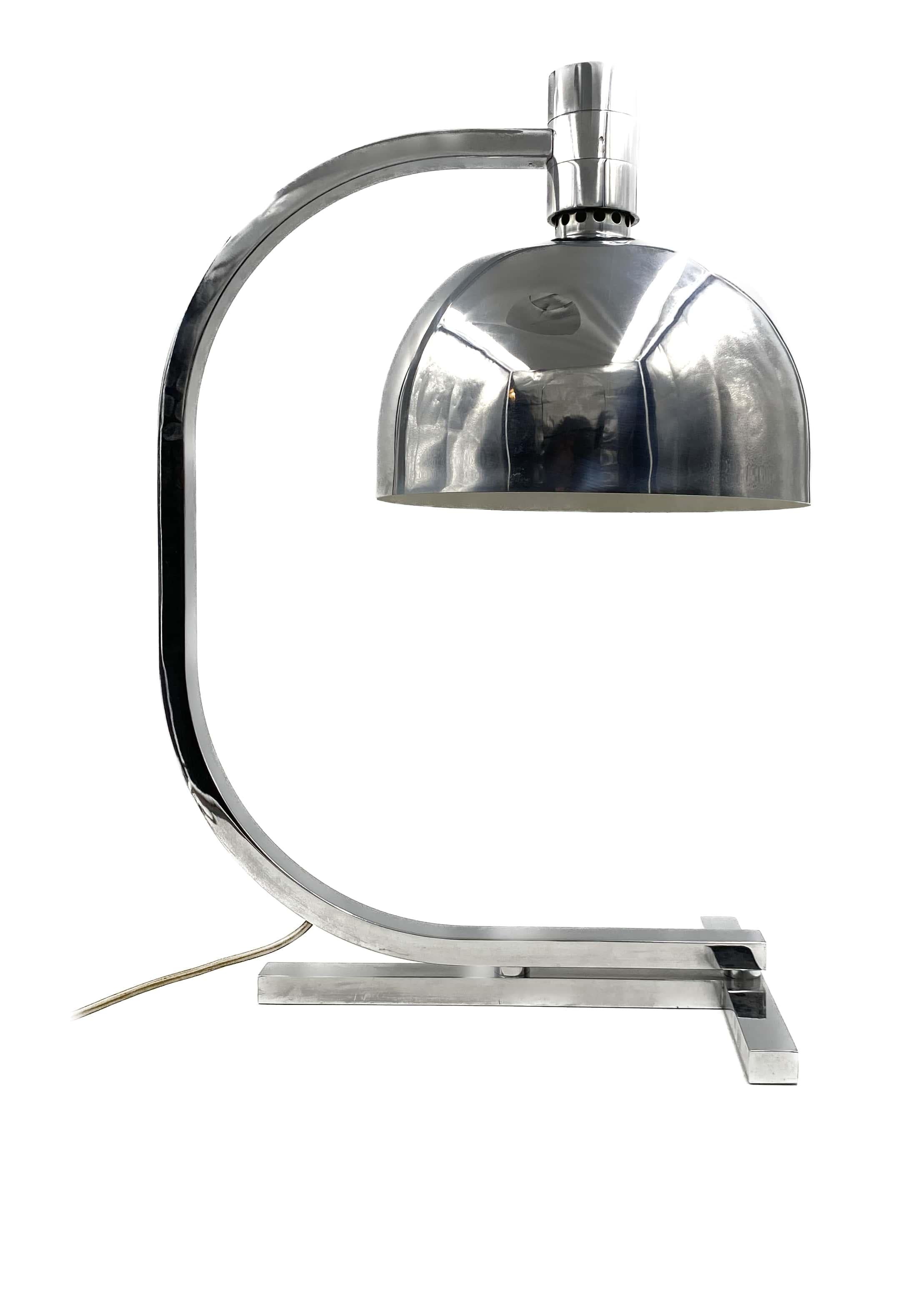 Franca Helg, Antonio Piva and Franco Albini AM/AS Chrome Table Lamp, Sirrah 1970 2