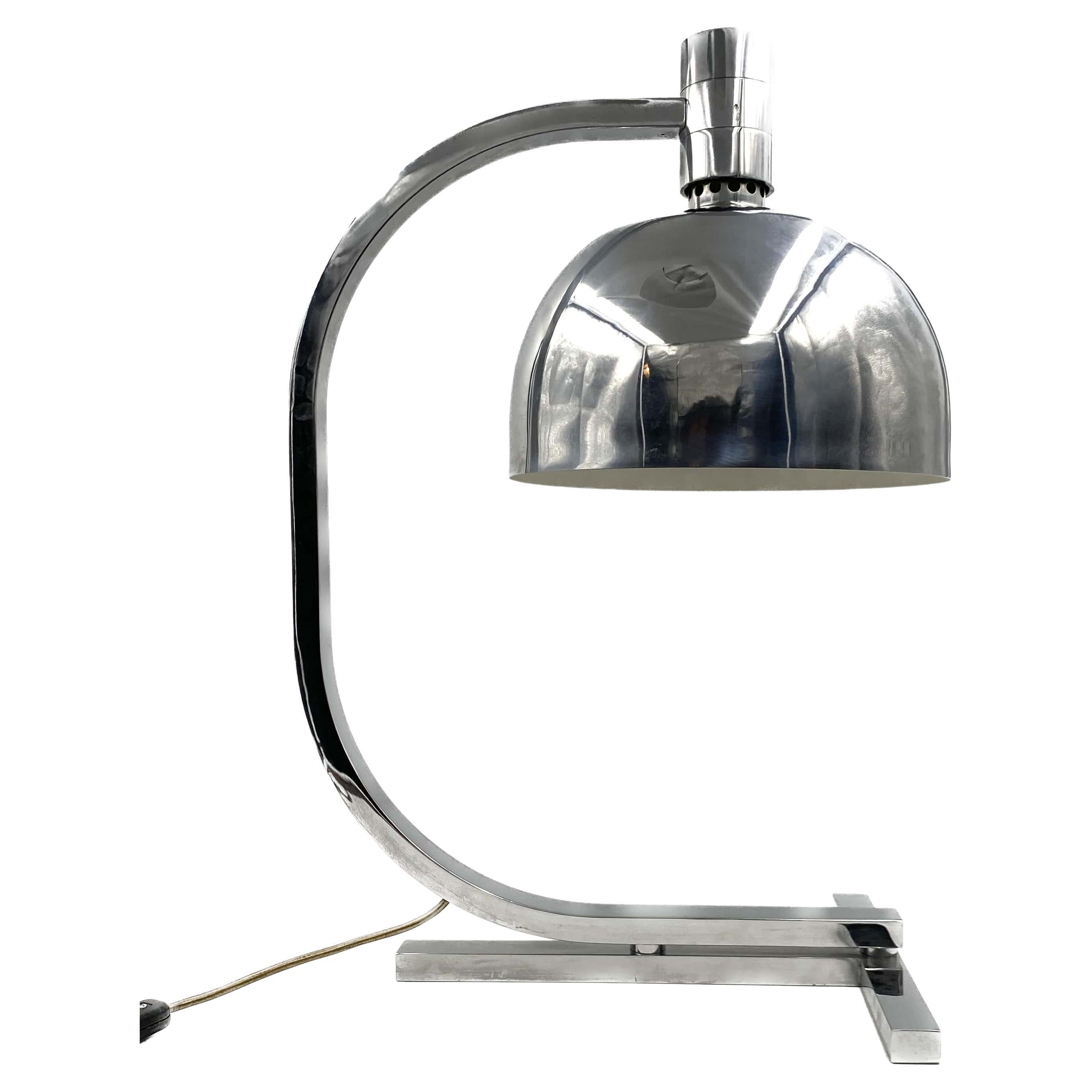 Franca Helg, Antonio Piva and Franco Albini AM/AS Chrome Table Lamp, Sirrah 1970