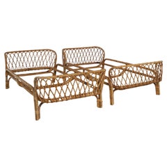 Midcentury-Betten Bambus