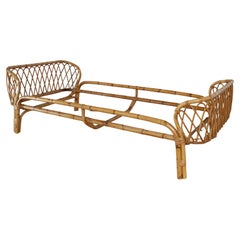 Franca Helg Midcentury Bett Bamboo für Bonacina