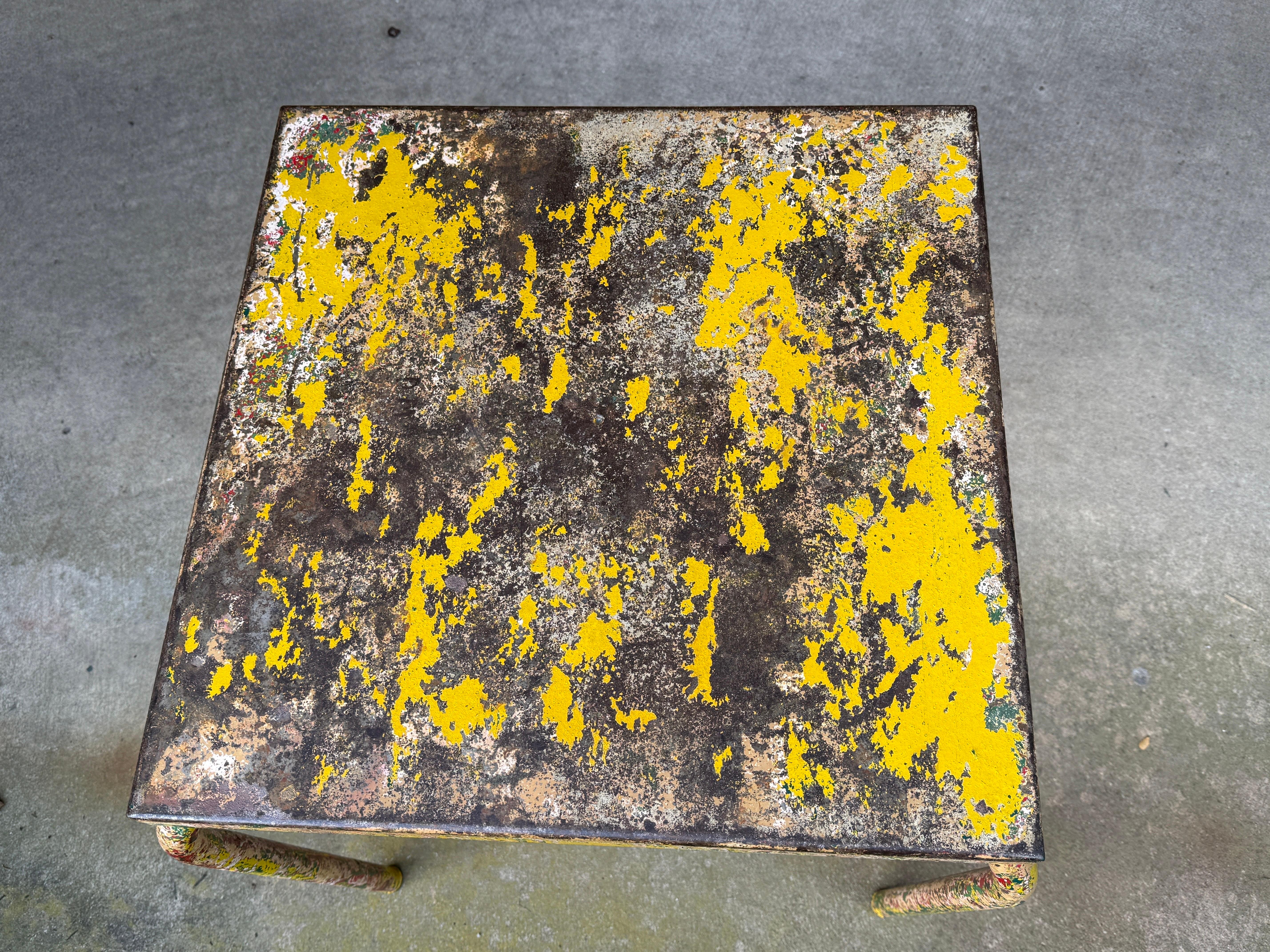 Mid-Century Modern France 1950's Xavier Pauchard Painted Metal Table For Sale